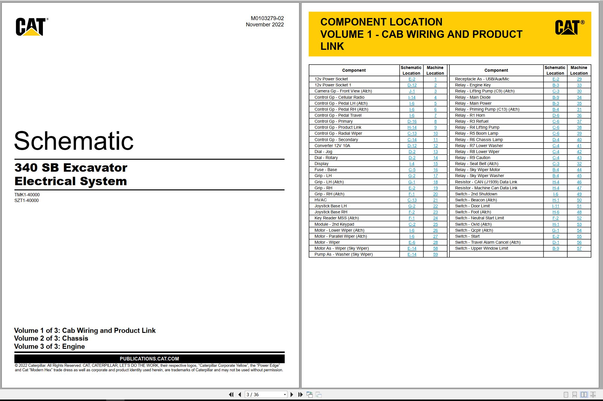 CAT Excavator 340 SB Electrical Schematic (1)