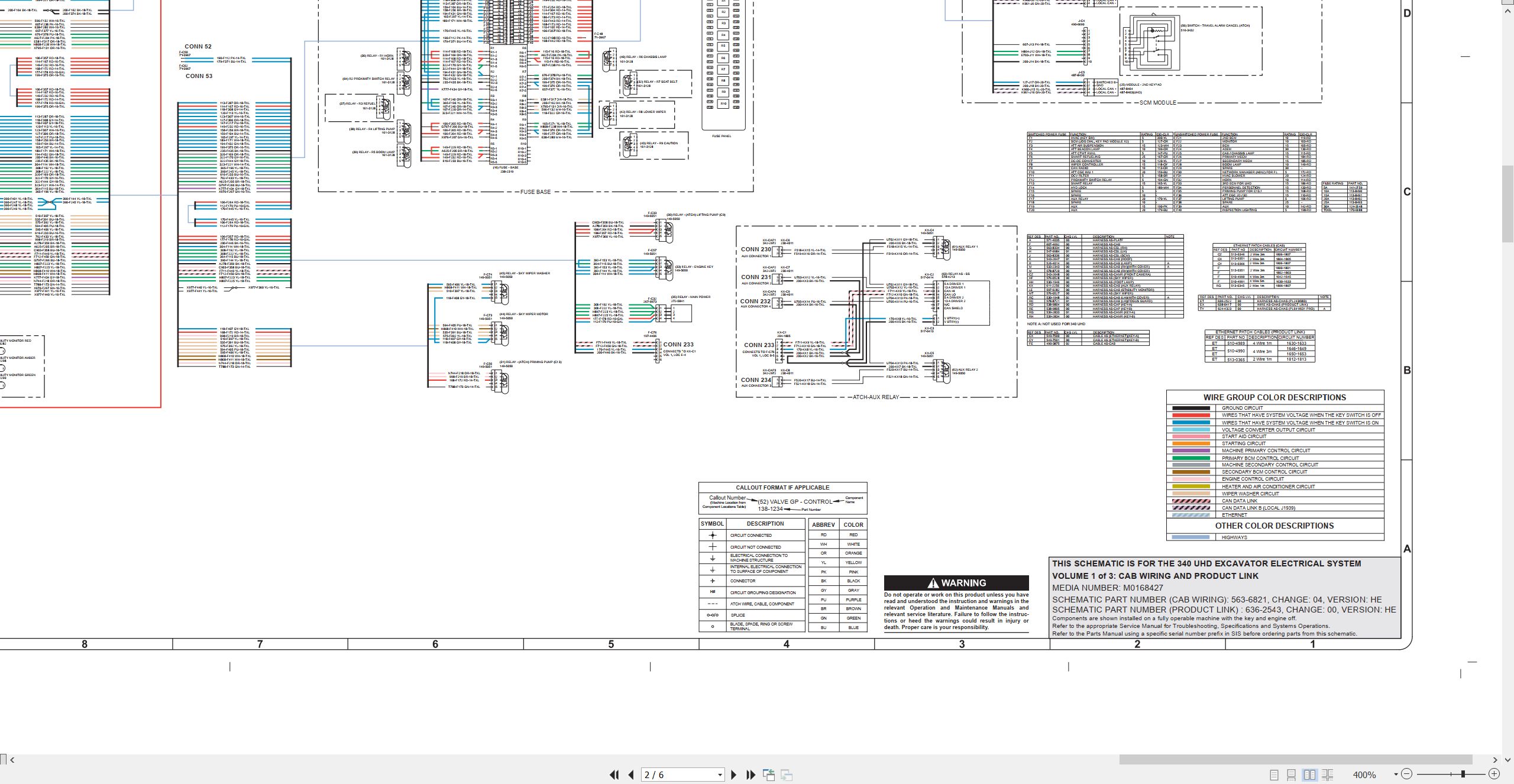 CAT Excavator 340 UHD Electrical Hydraulic Schematic (2)