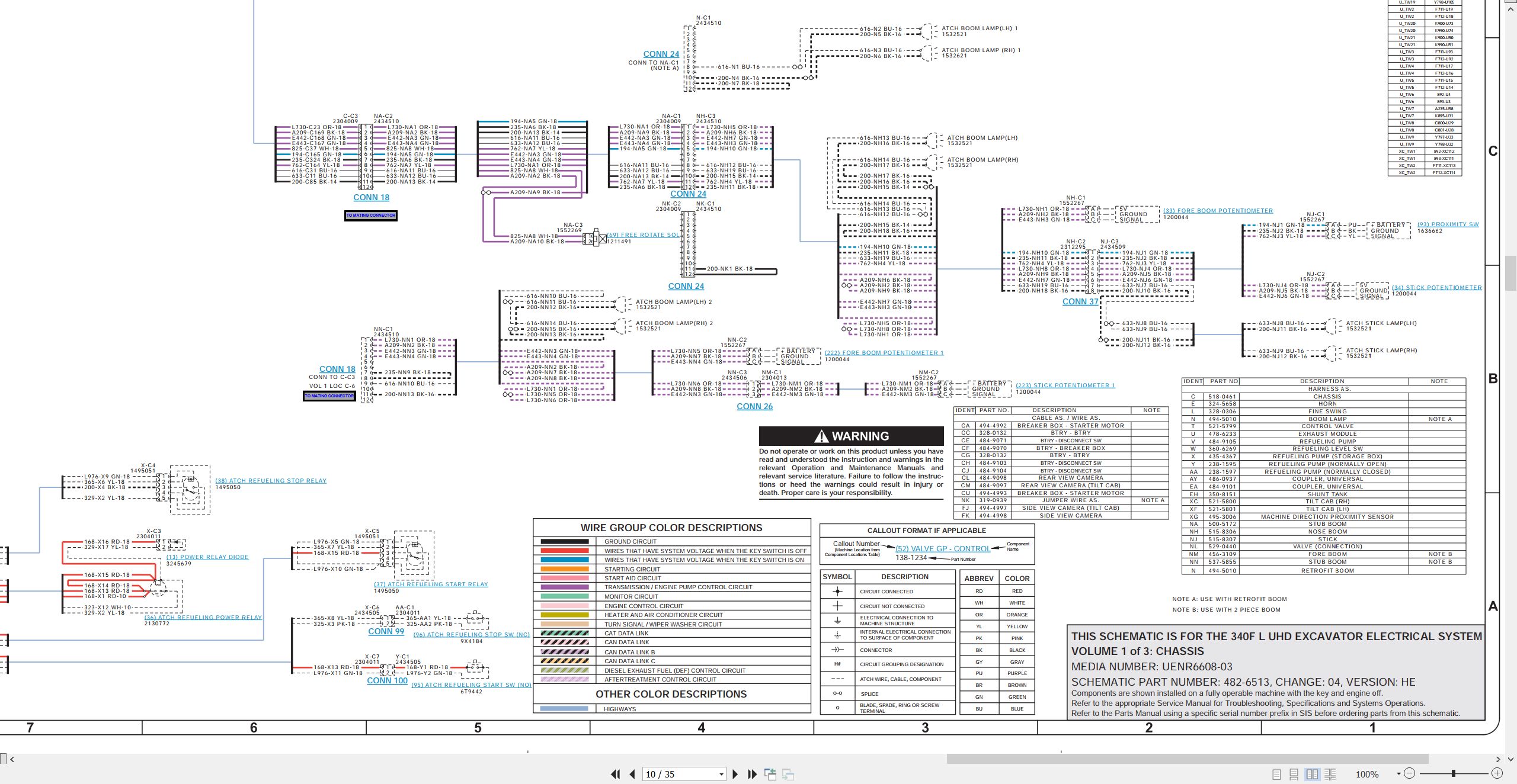 CAT Excavator 340L Electrical Hydraulic Schematic (3)