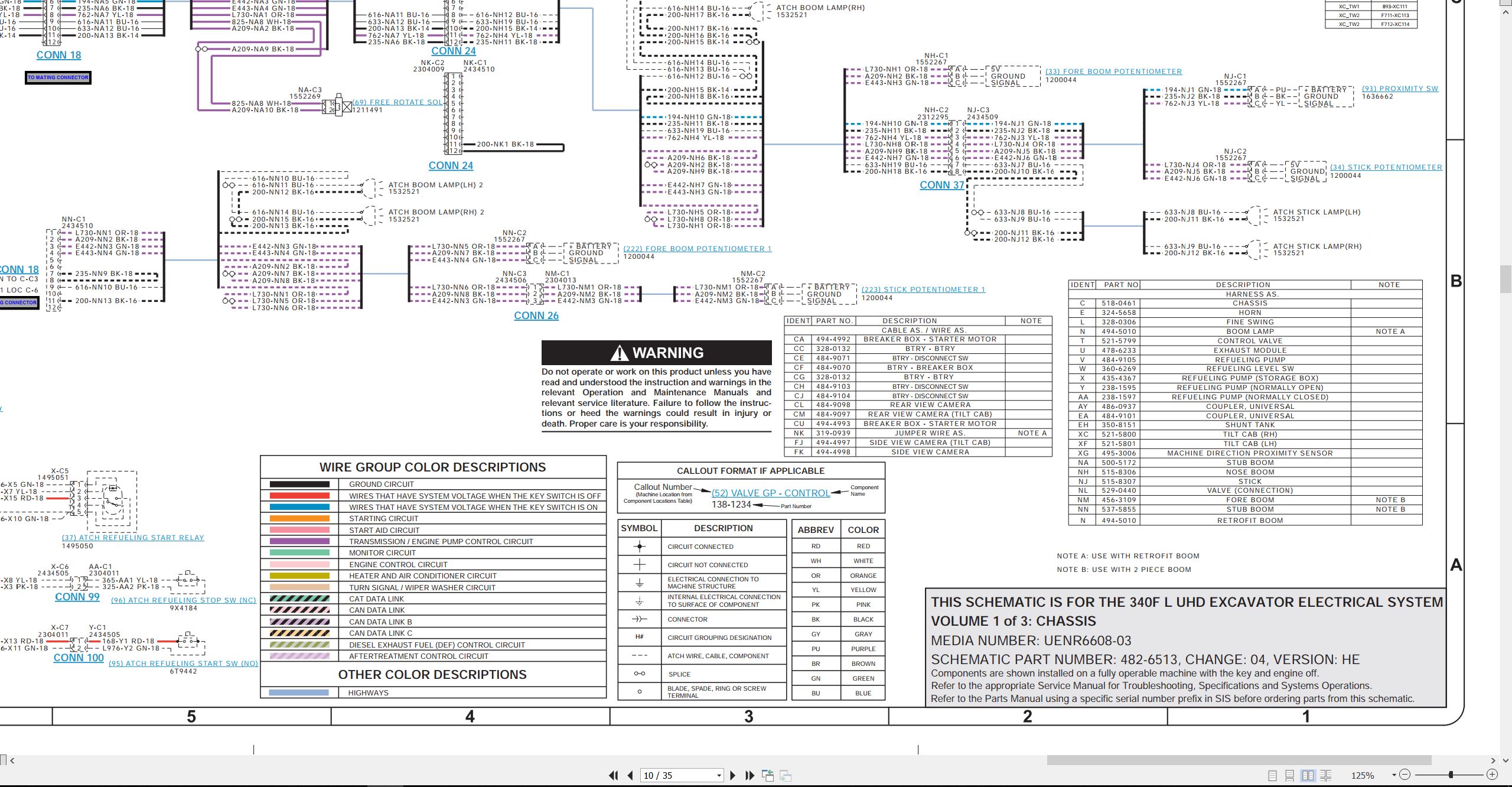 CAT Excavator 340UHD Electrical Hydraulic Schematic (2)