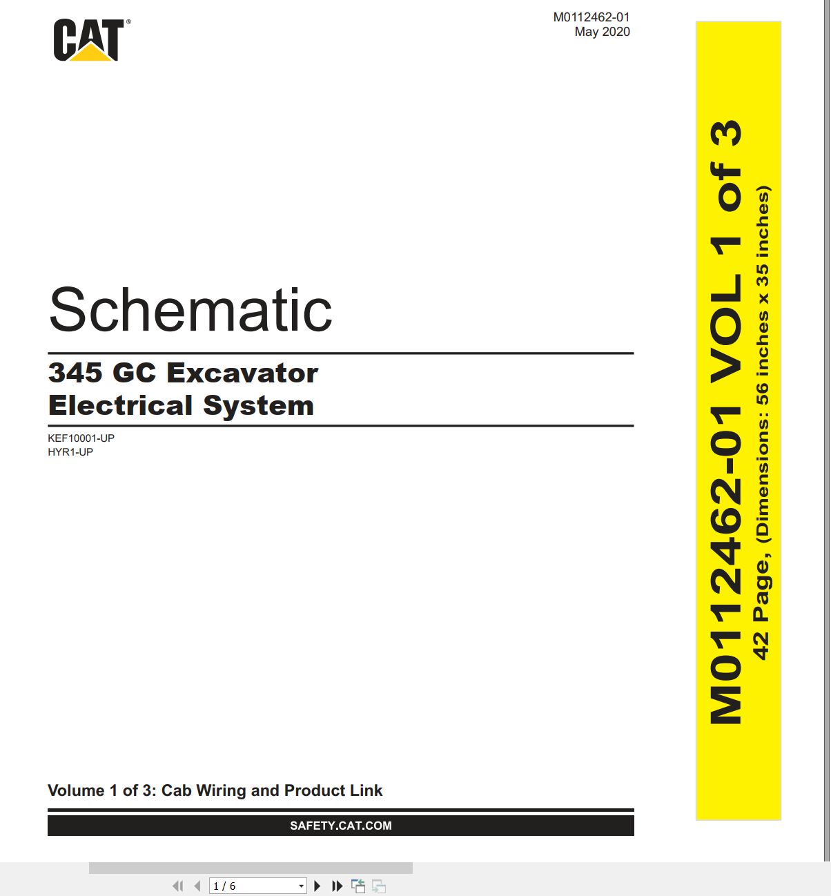 CAT Excavator 345 GC Electrical Hydraulic Schematic (1)