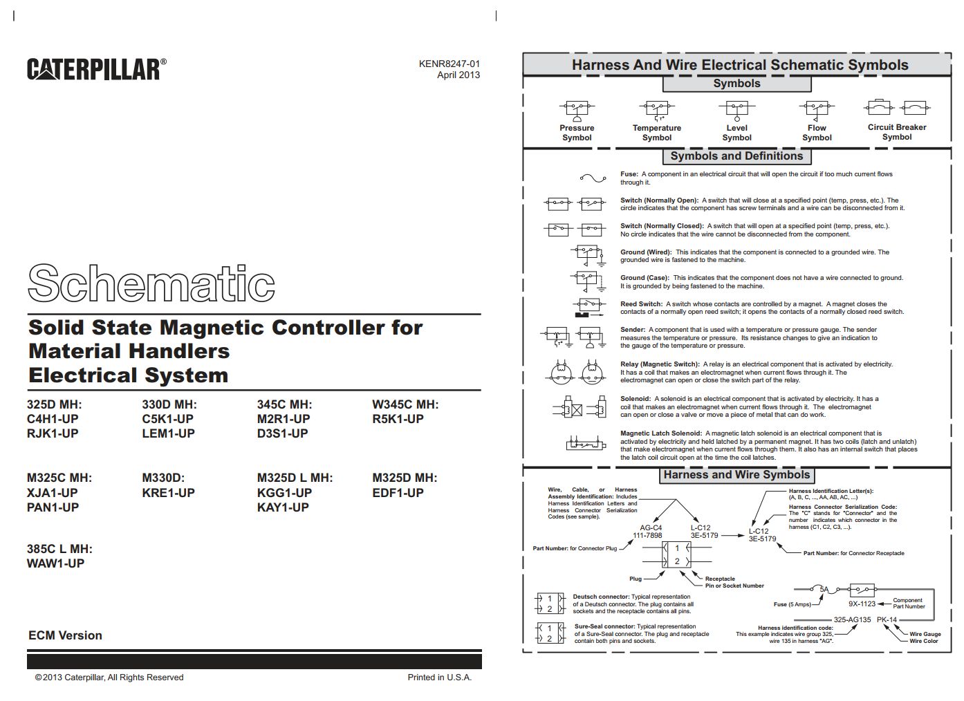 CAT Excavator 345C MH Electrical Hydraulic Schematic (1)