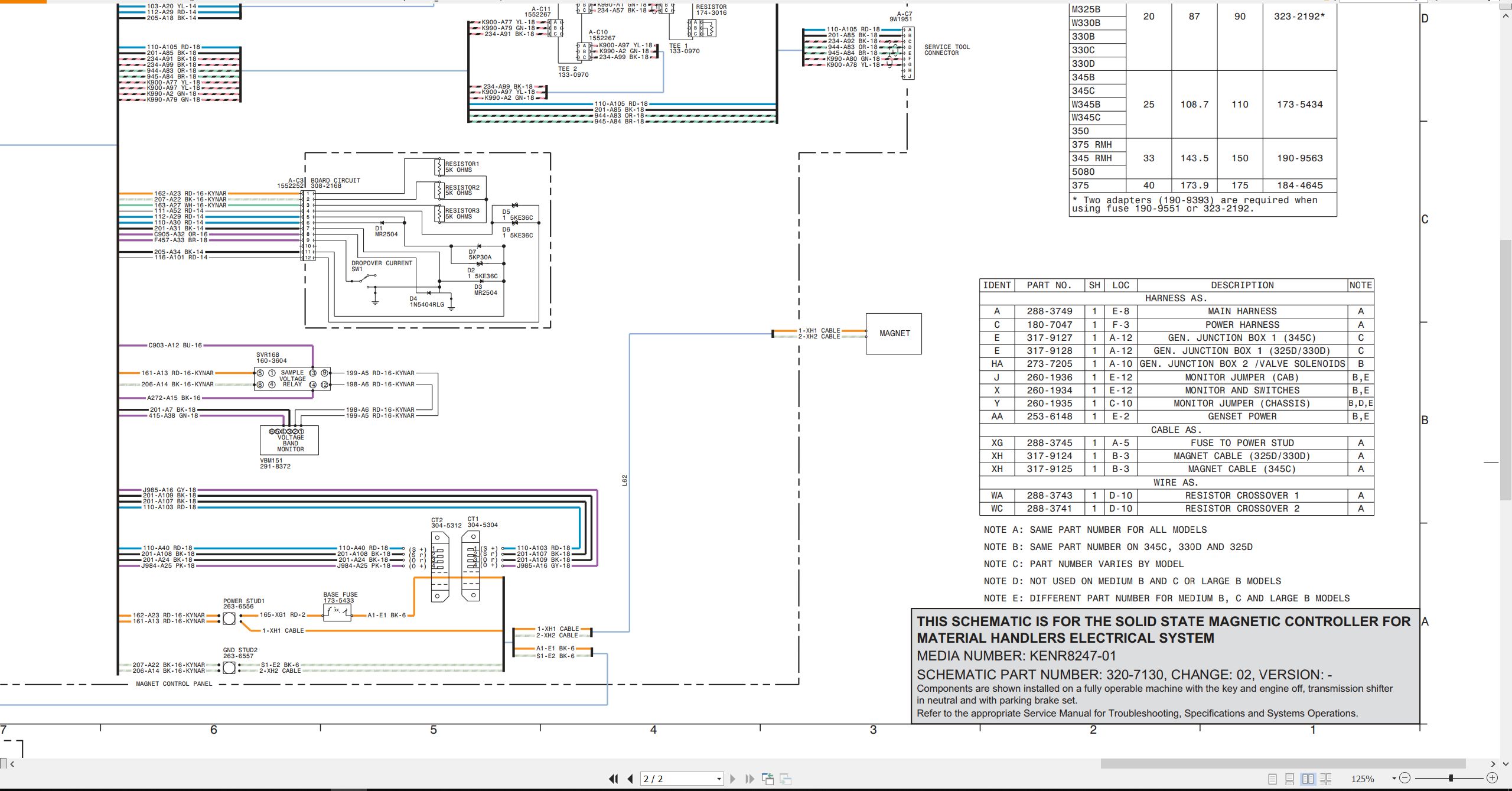 CAT Excavator 345C MH Electrical Hydraulic Schematic (2)