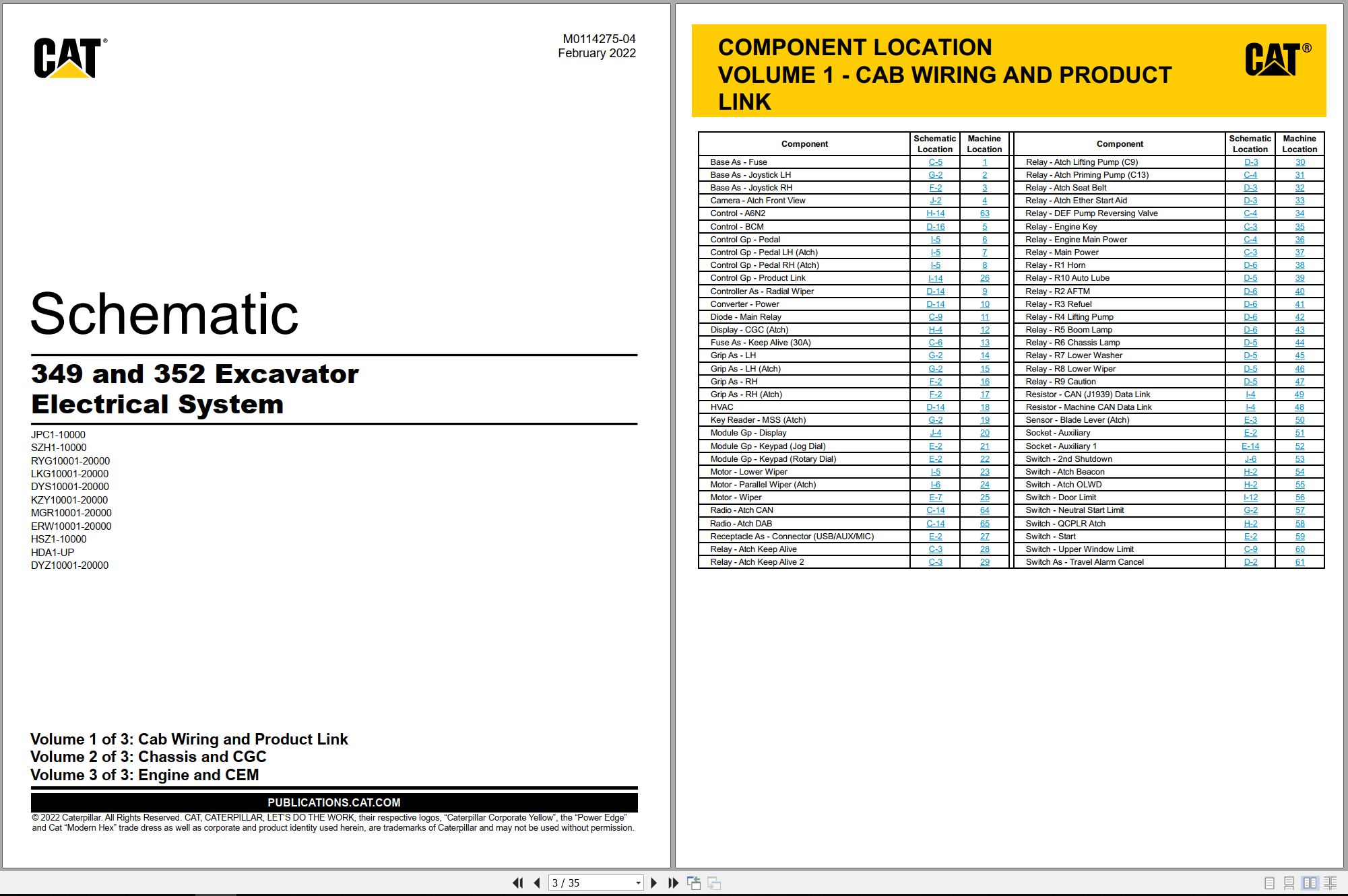 CAT Excavator 349 Electrical Hydraulic Schematic (1)