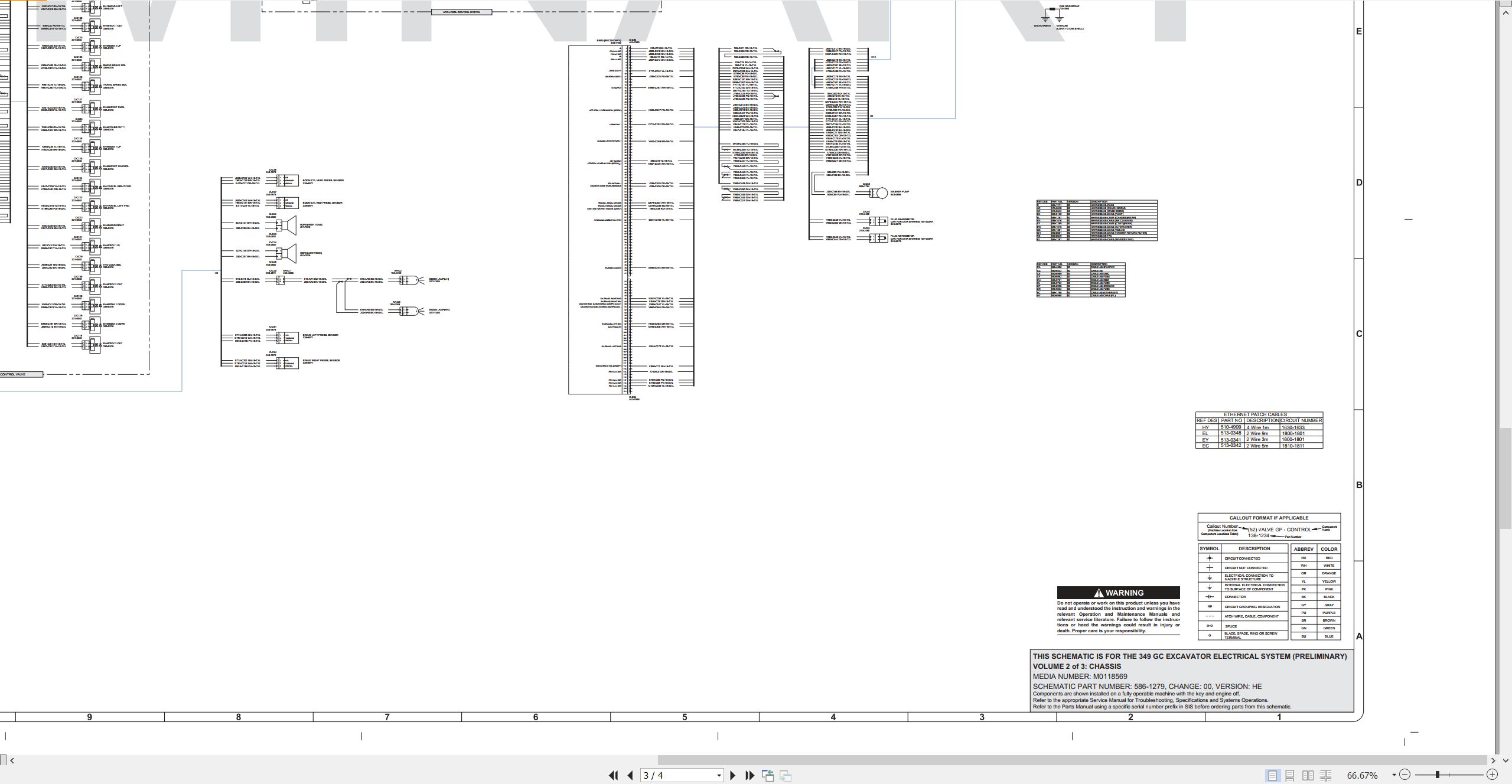 CAT Excavator 349 GC Electrical Hydraulic Schematic (2)