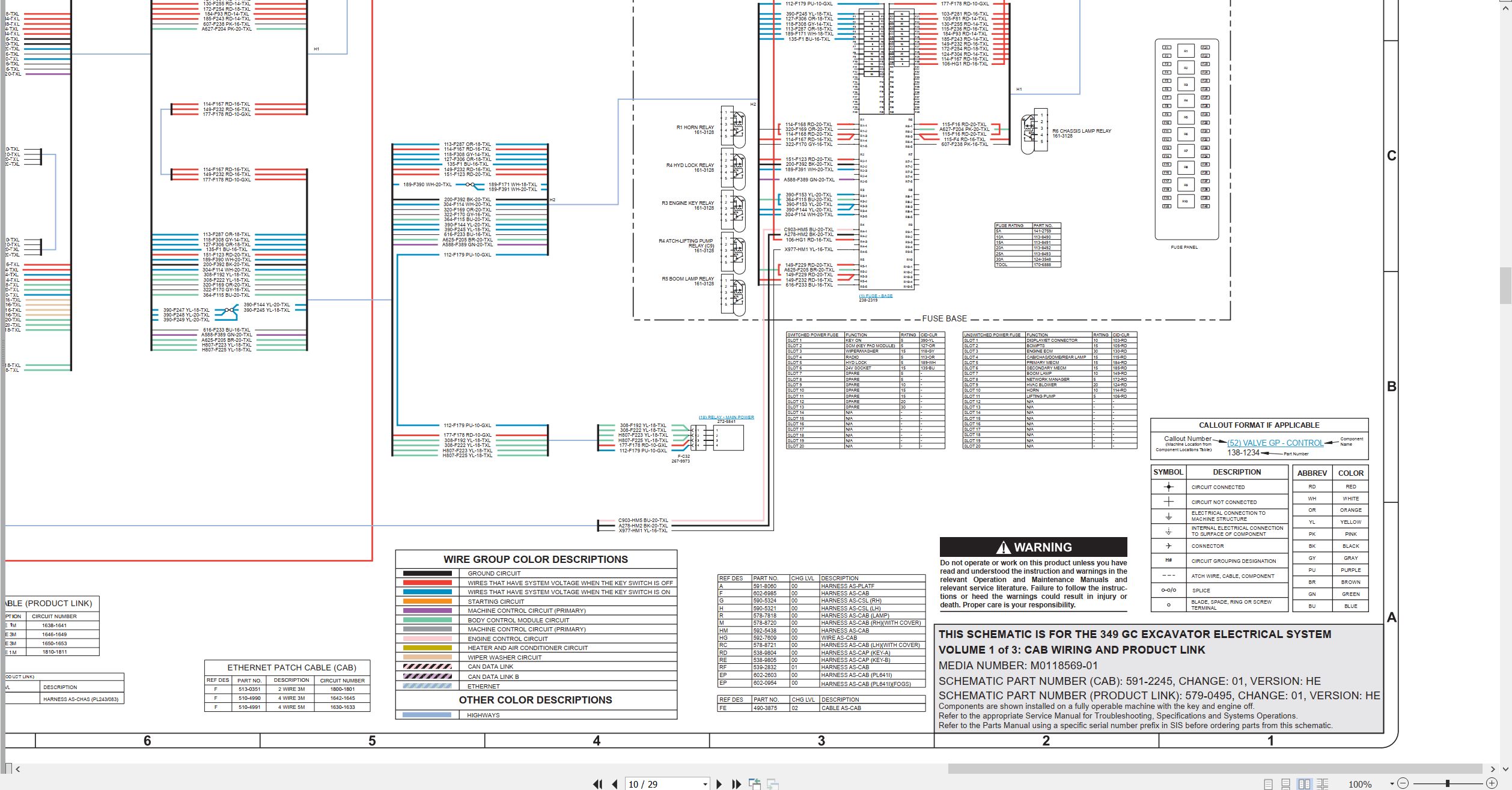 CAT Excavator 349 GC Electrical Hydraulic Schematic (3)