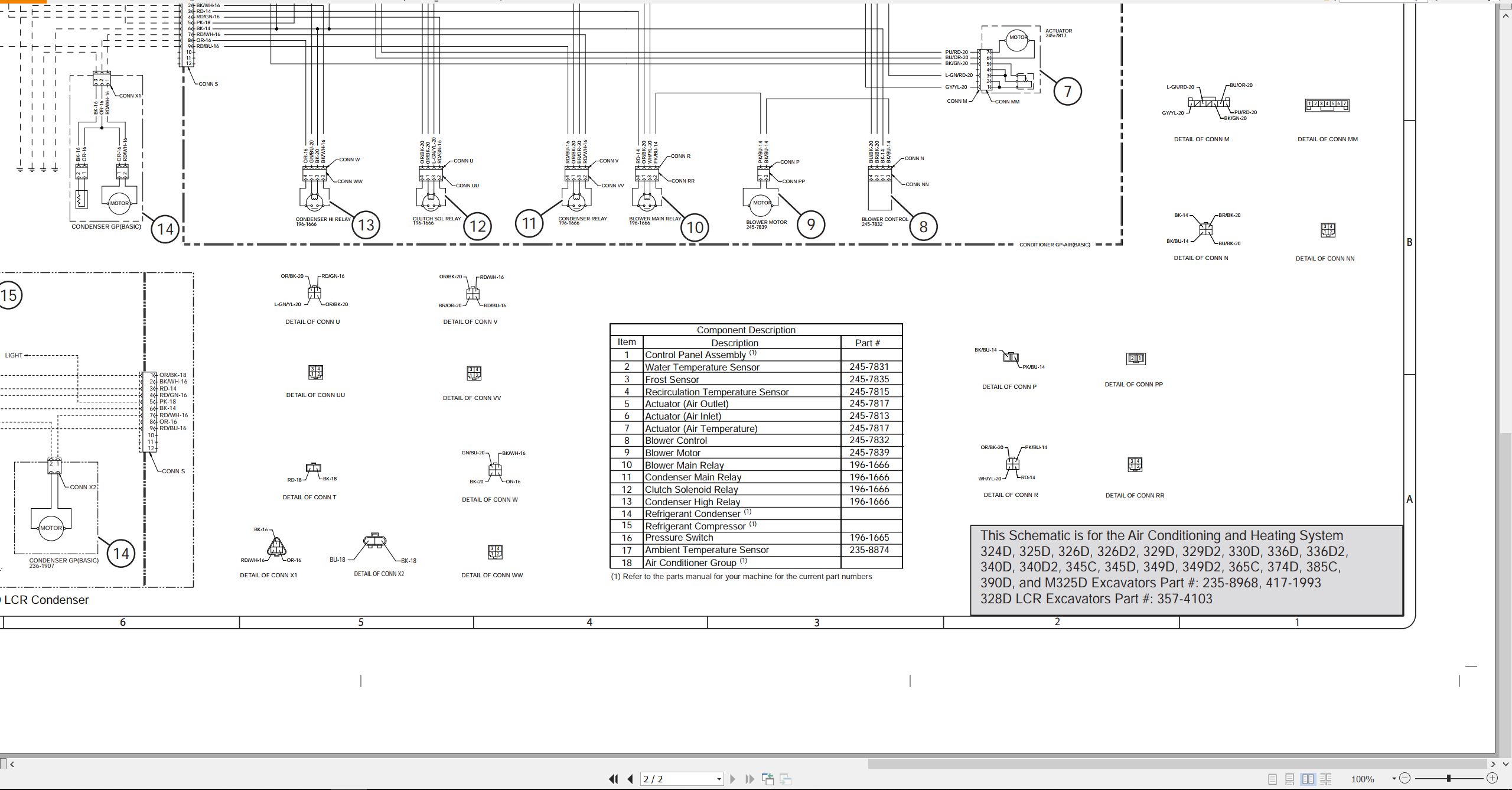 CAT Excavator 349D2 Electrical Hydraulic Schematic (2)