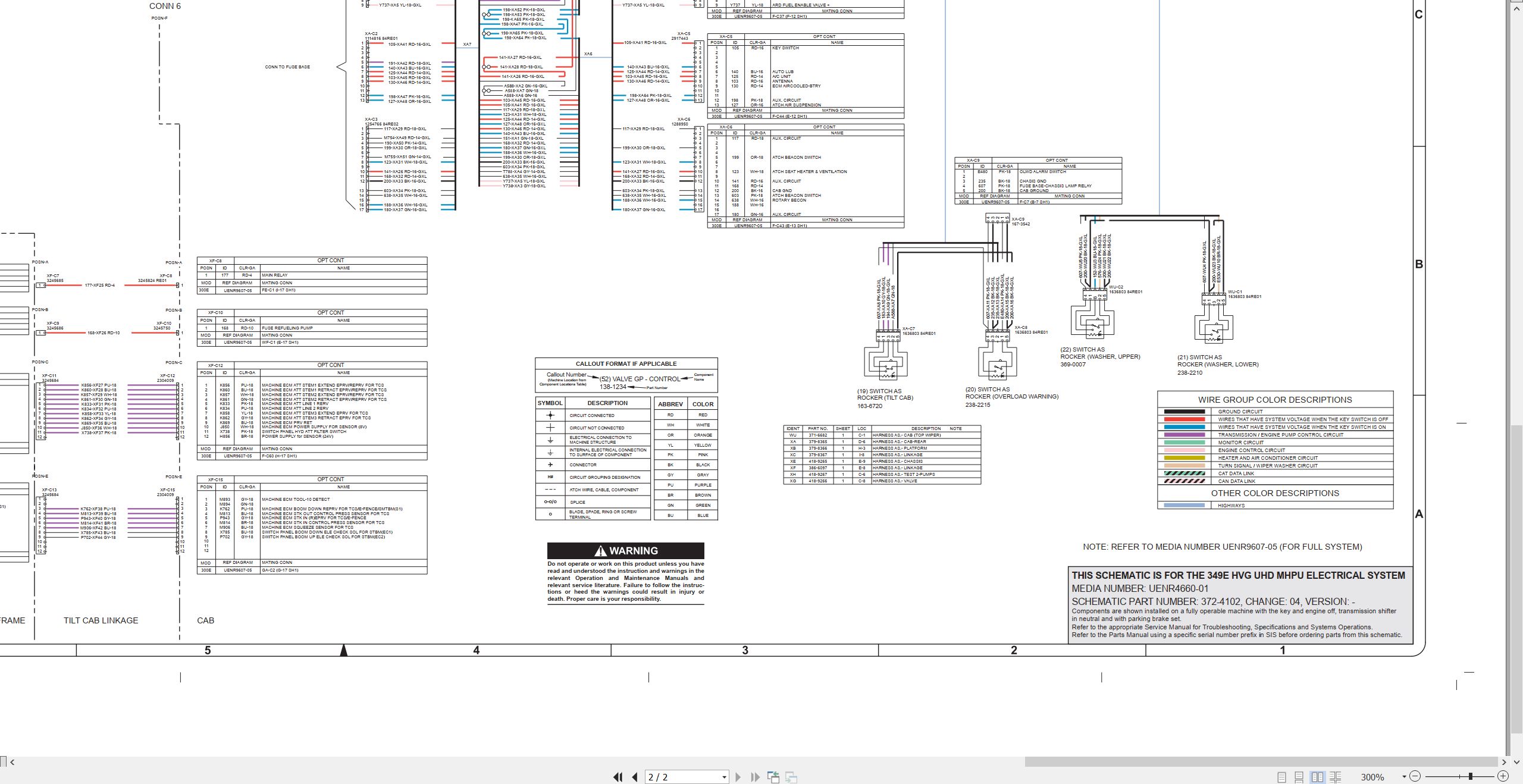 CAT Excavator 349E HVG UHD MHPU Electrical Hydraulic Schematic (2)