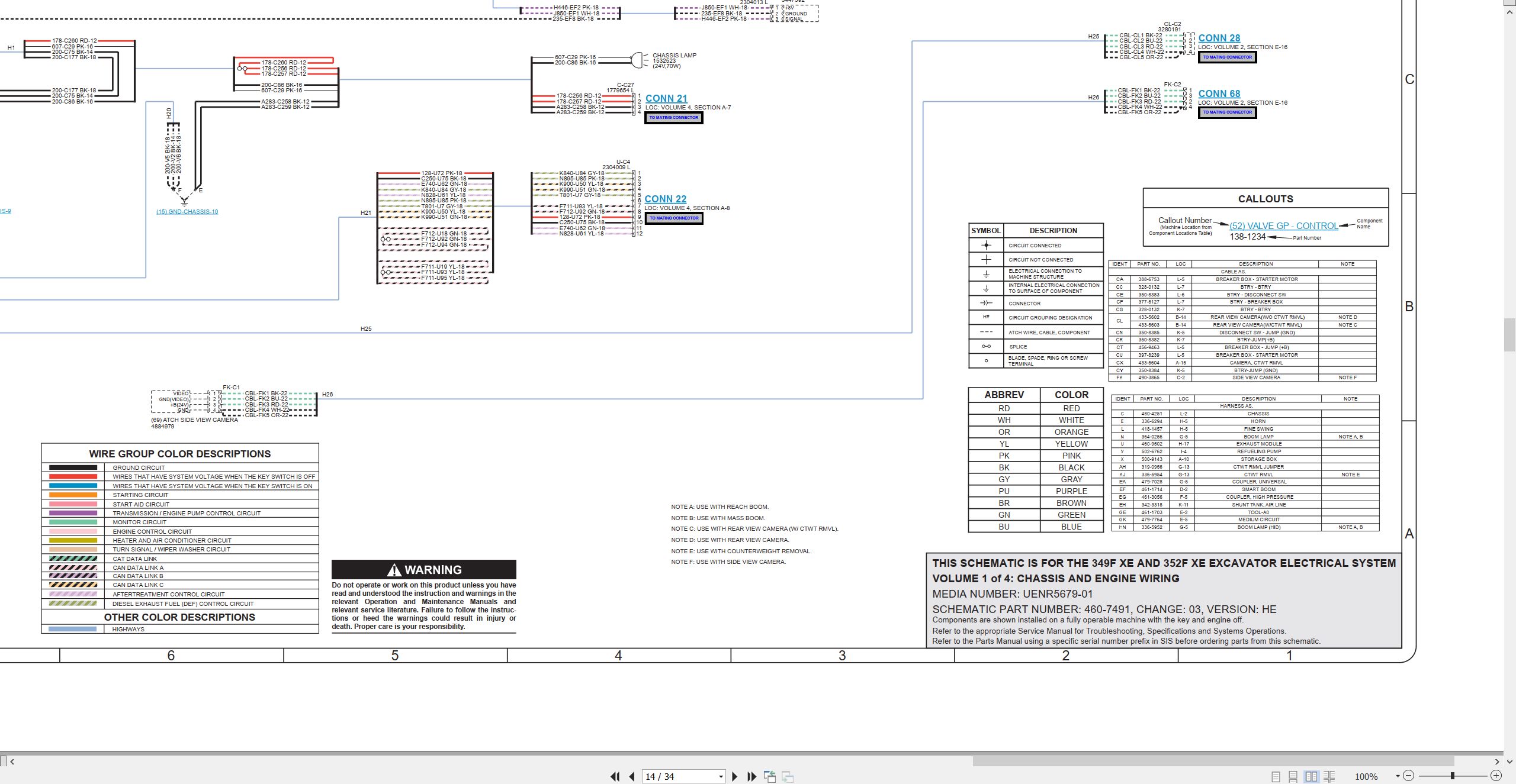 CAT Excavator 349F XE Electrical Hydraulic Schematic (2)