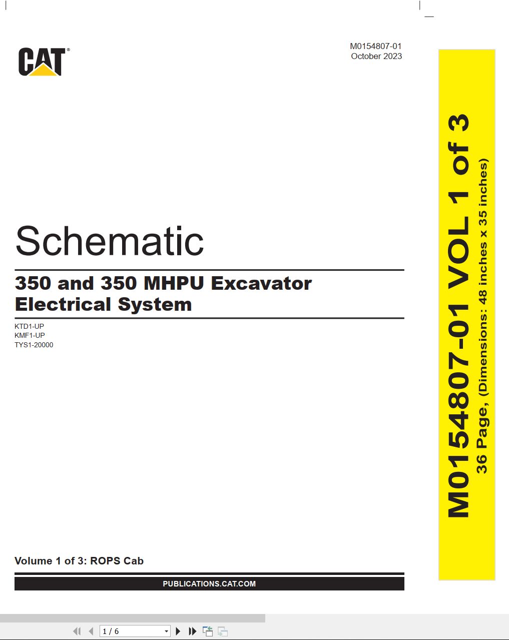CAT Excavator 350 MHPU Electrical Hydraulic Schematic (1)