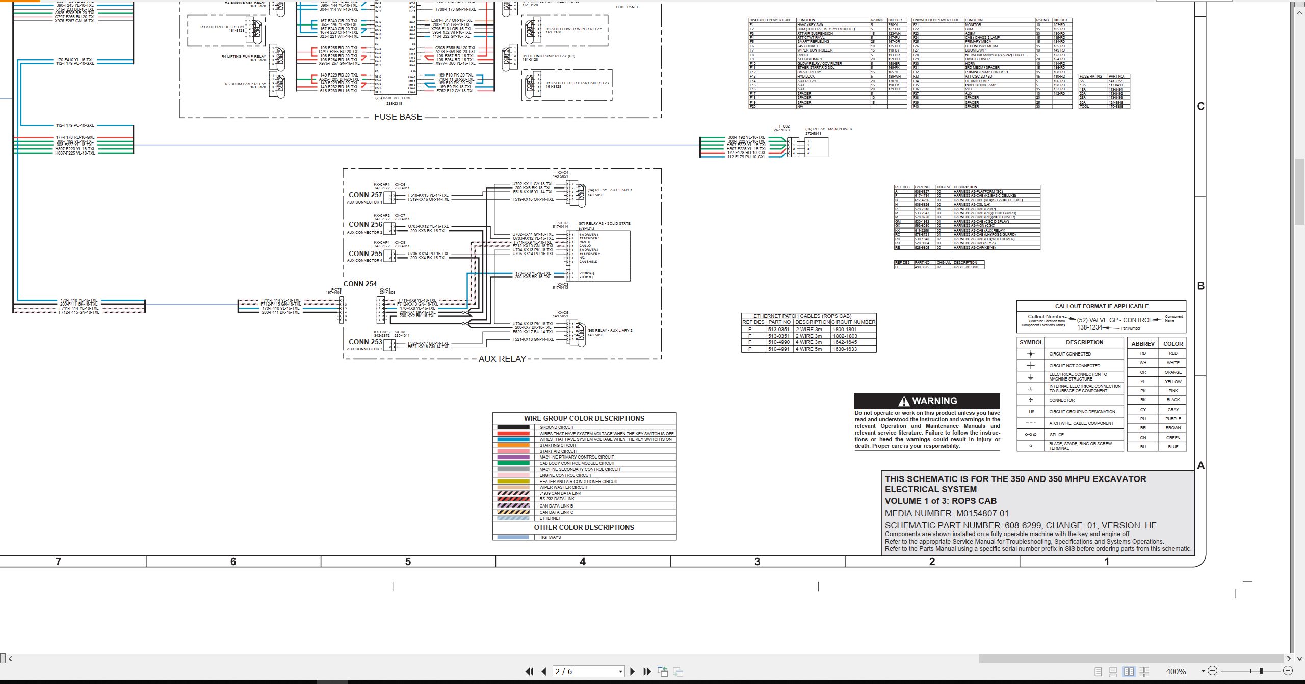 CAT Excavator 350 MHPU Electrical Hydraulic Schematic (2)