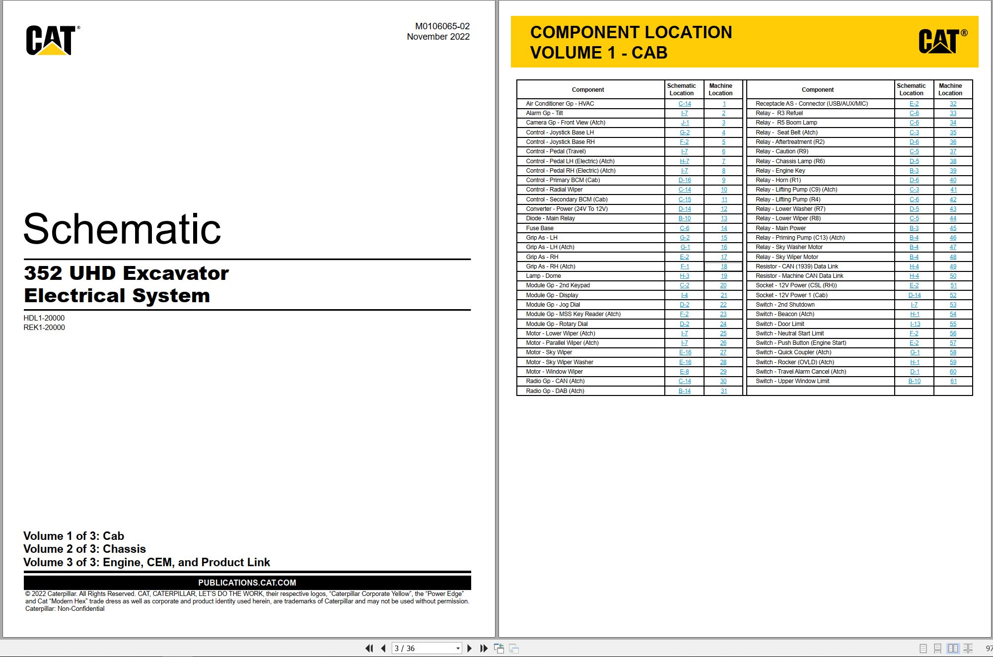 CAT Excavator 352 UHD Electrical Hydraulic Schematic (1)