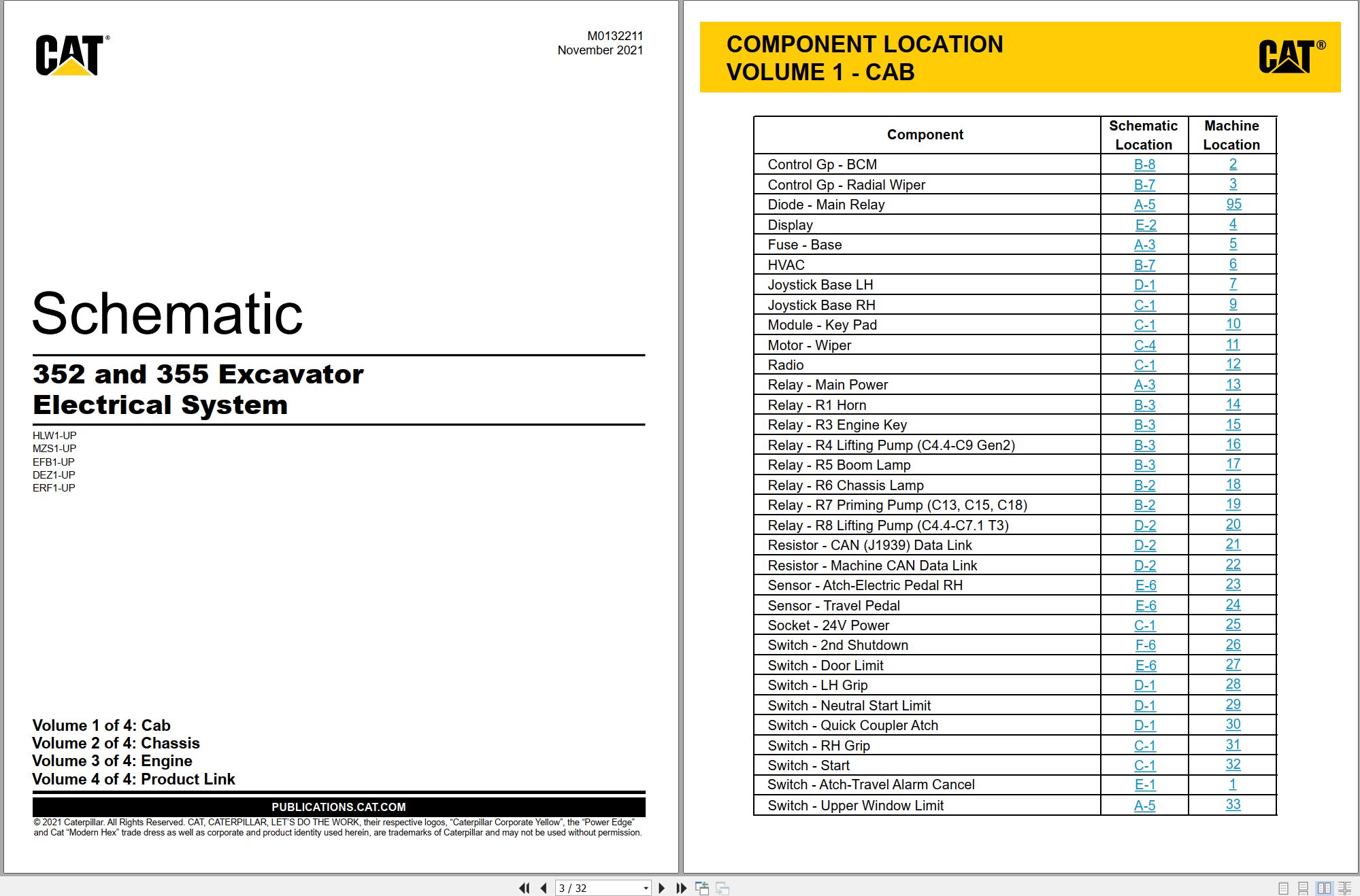 CAT Excavator 355 Electrical Hydraulic Schematic (1)