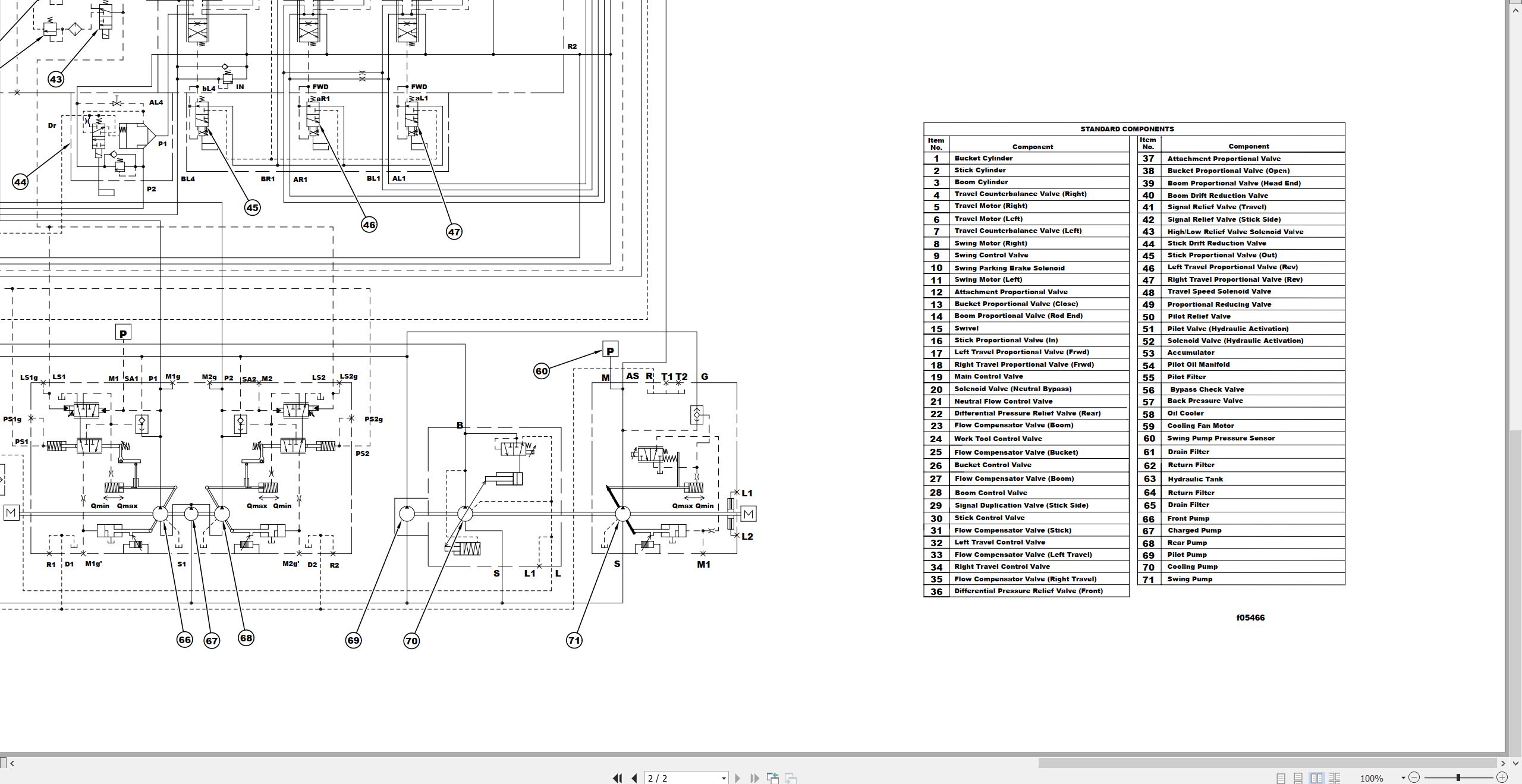 CAT Excavator 365B Series II Hydraulic Schematic (2)