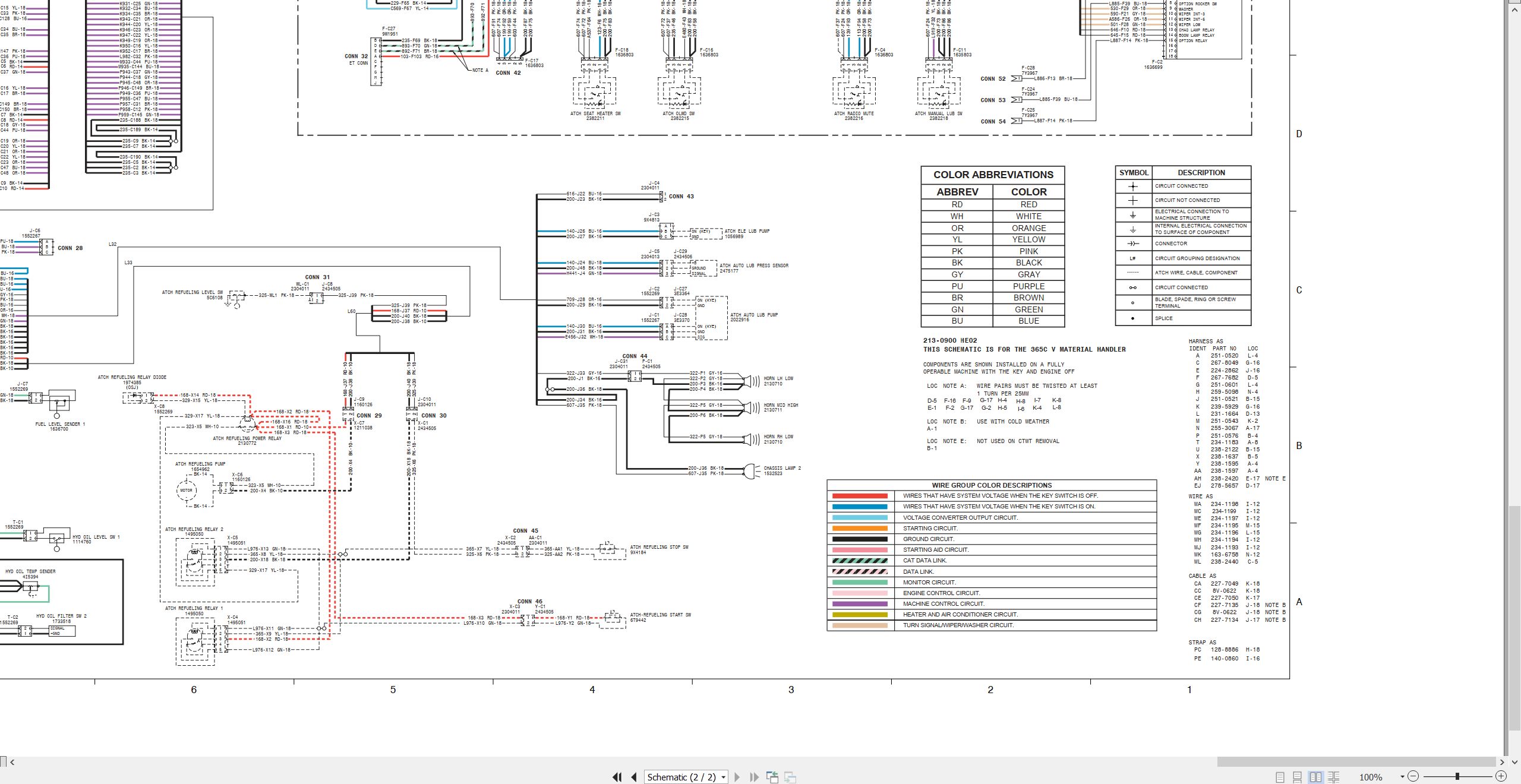 CAT Excavator 365C MHPU Electrical Hydraulic Schematic (2)