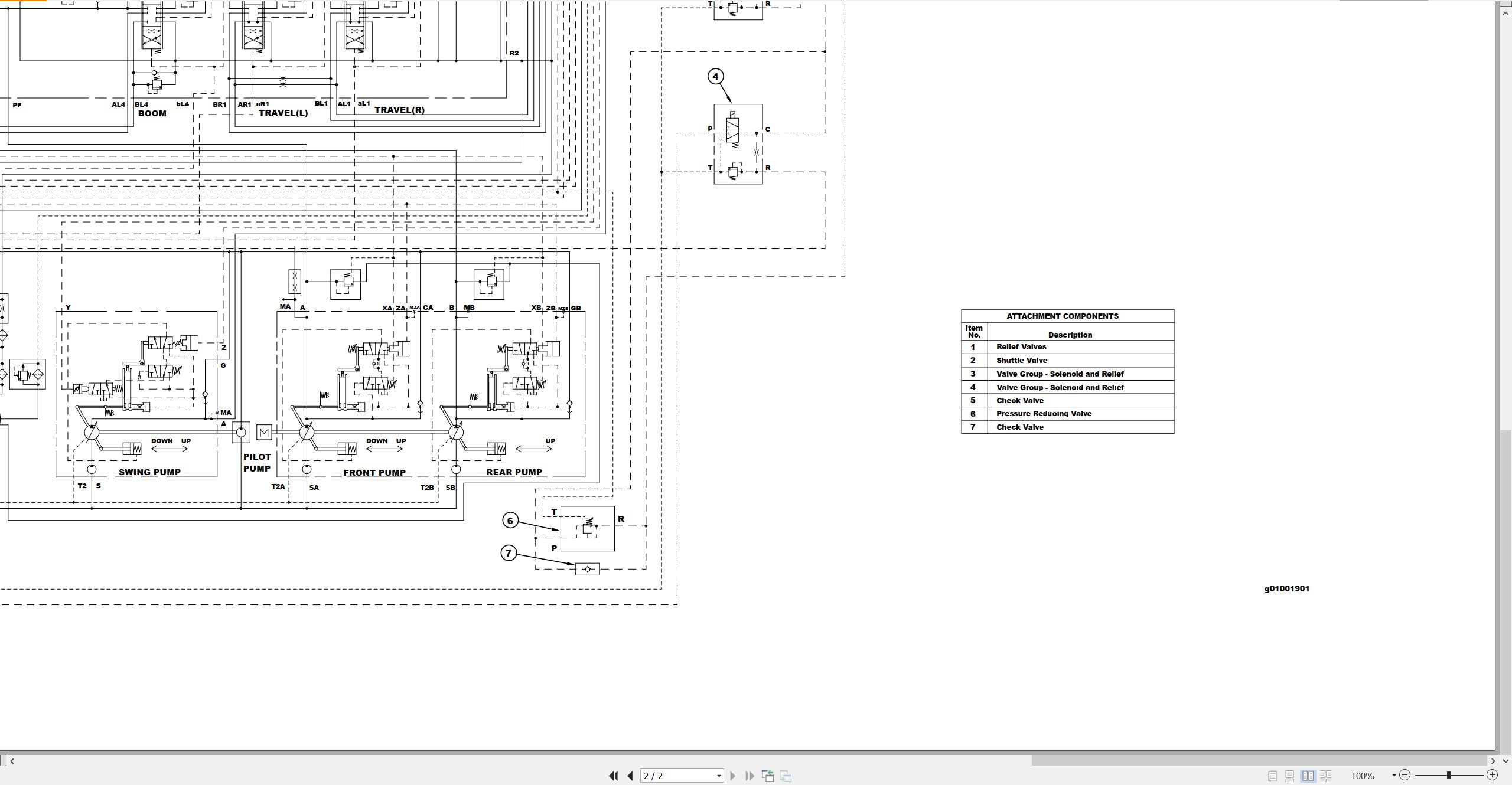 CAT Excavator 375 Electrical Hydraulic Schematic (3)