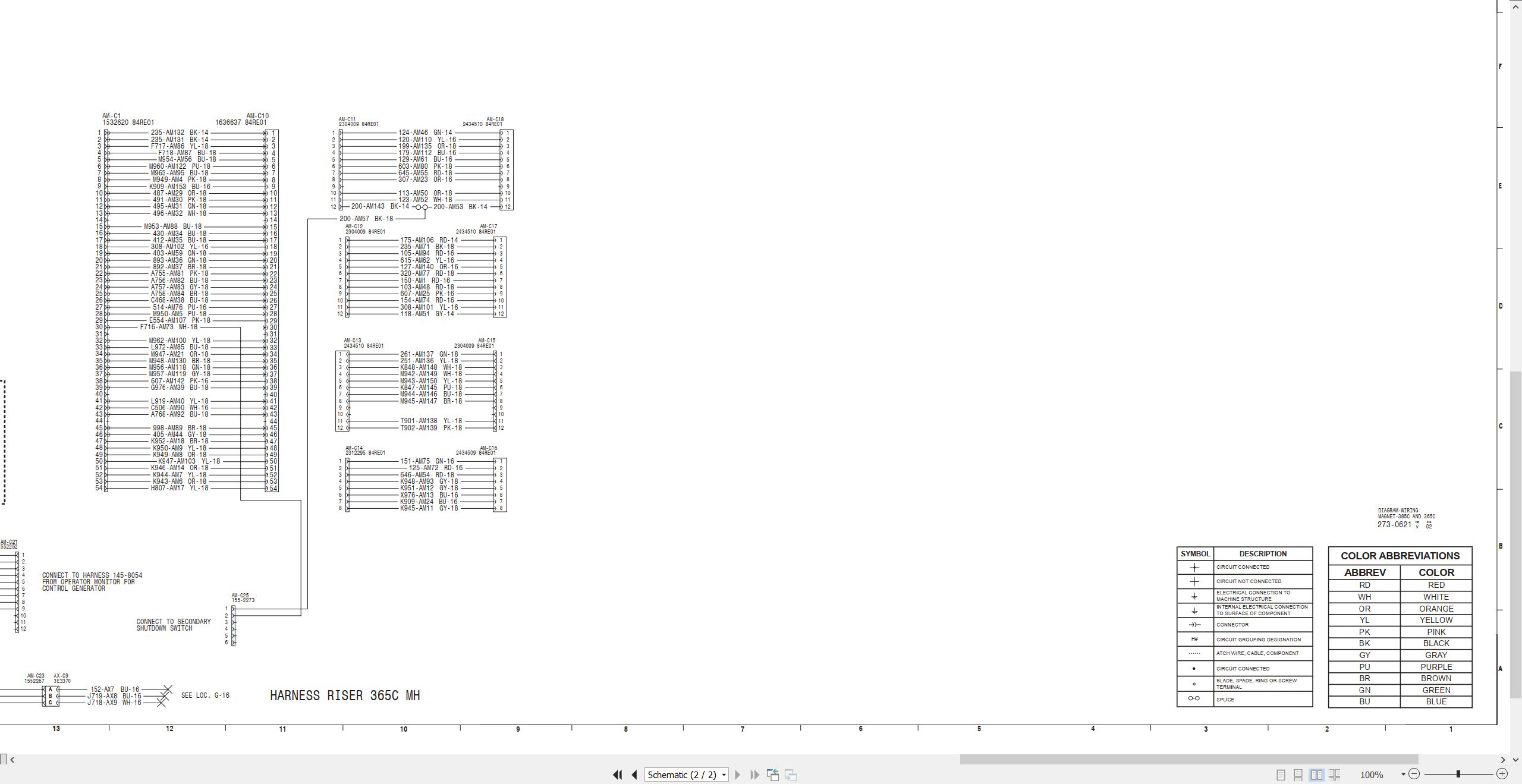 CAT Excavator 385C Electrical Hydraulic Schematic (2)