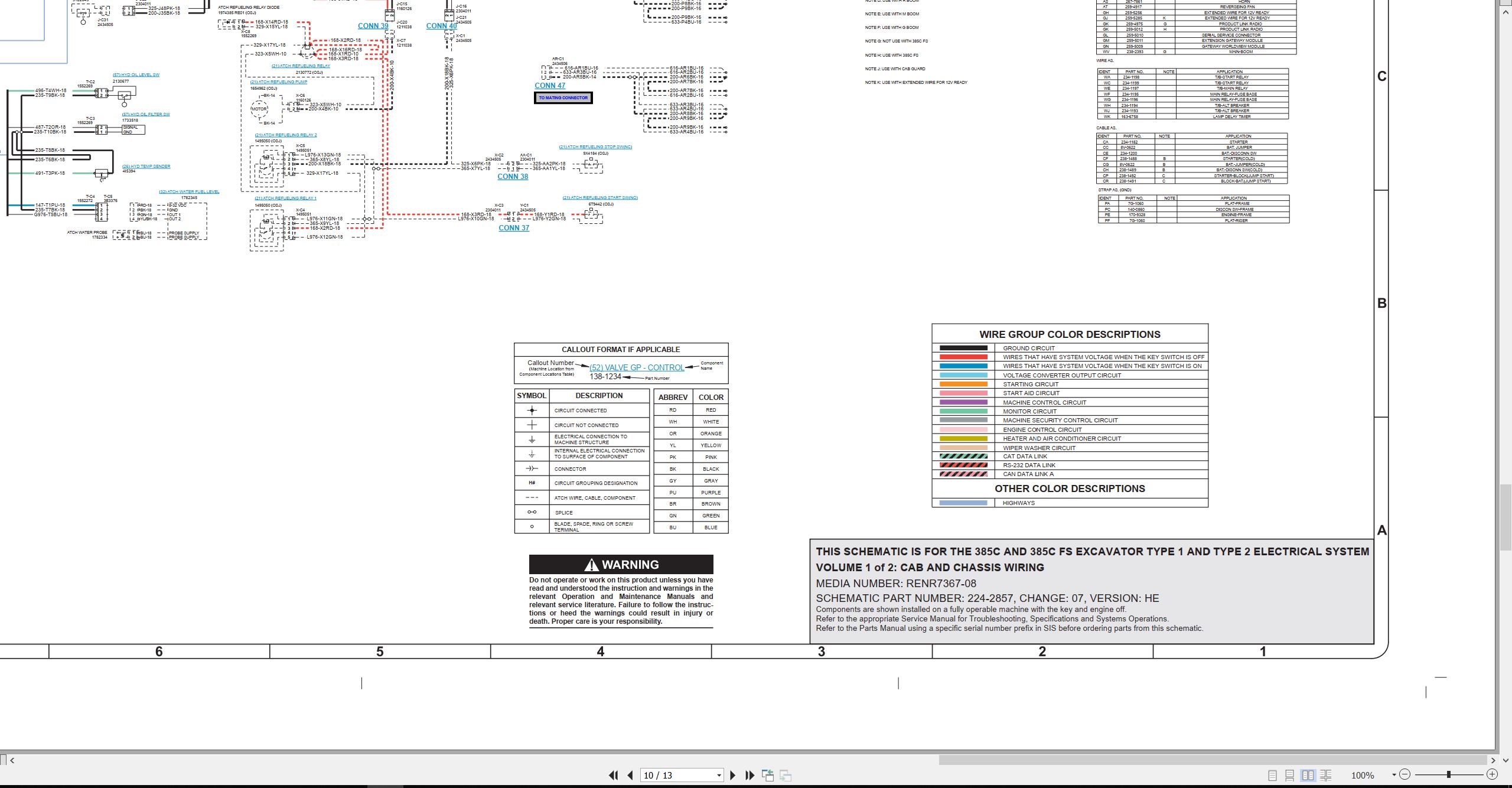 CAT Excavator 385C FS Electrical Schematic (2)