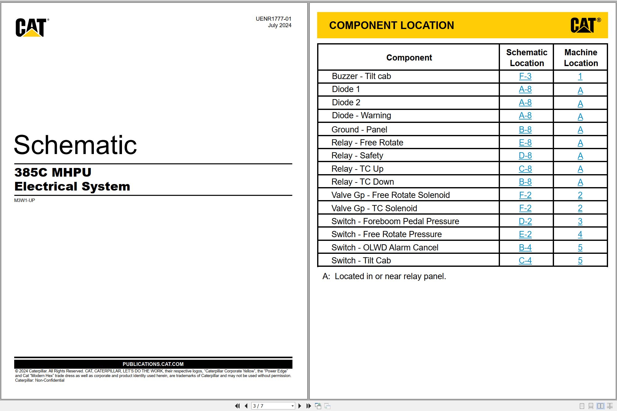 CAT Excavator 385C MHPU Electrical Hydraulic Schematic (1)