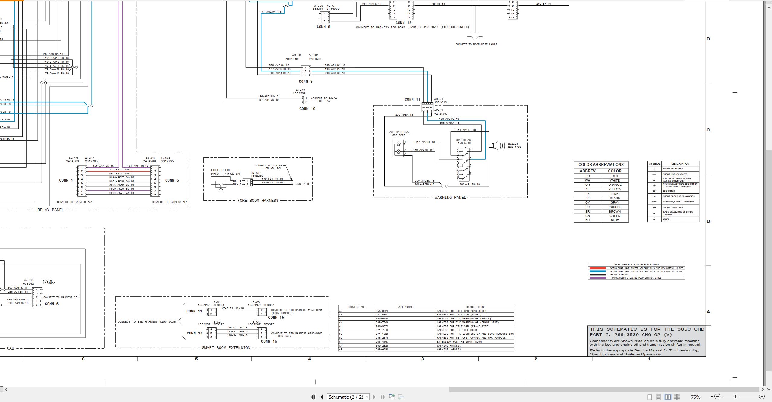 CAT Excavator 385C UHD Electrical Schematic KENR6306 01 2007 (2)