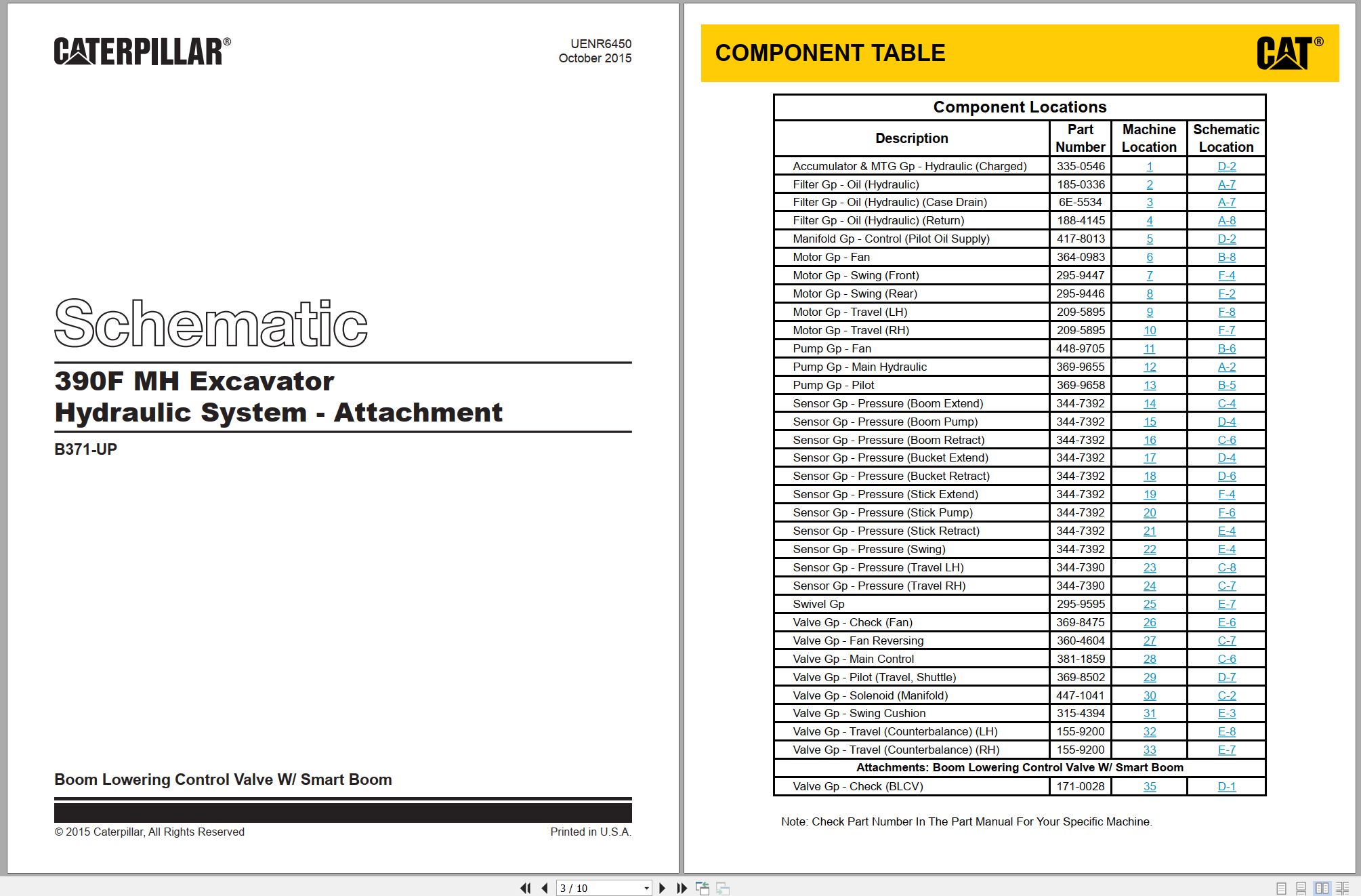 CAT Excavator 390F MH Hydraulic Schematic (1)