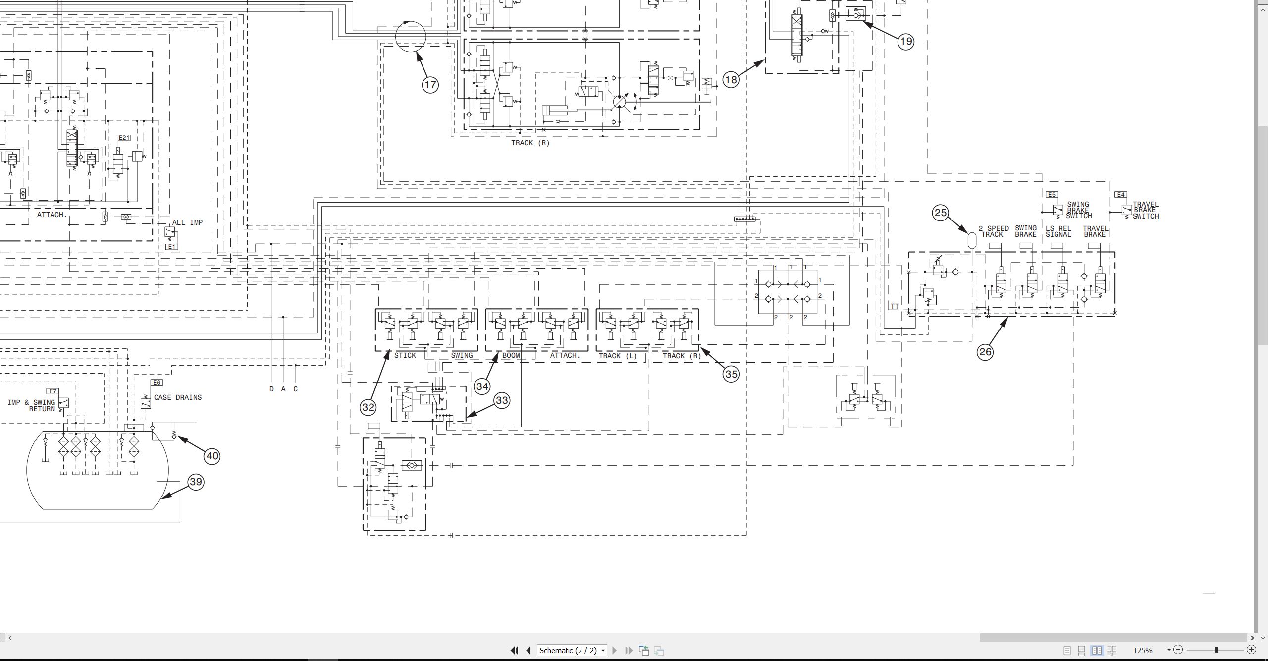 CAT Excavator 5110B Electrical Hydraulic Schematic (3)