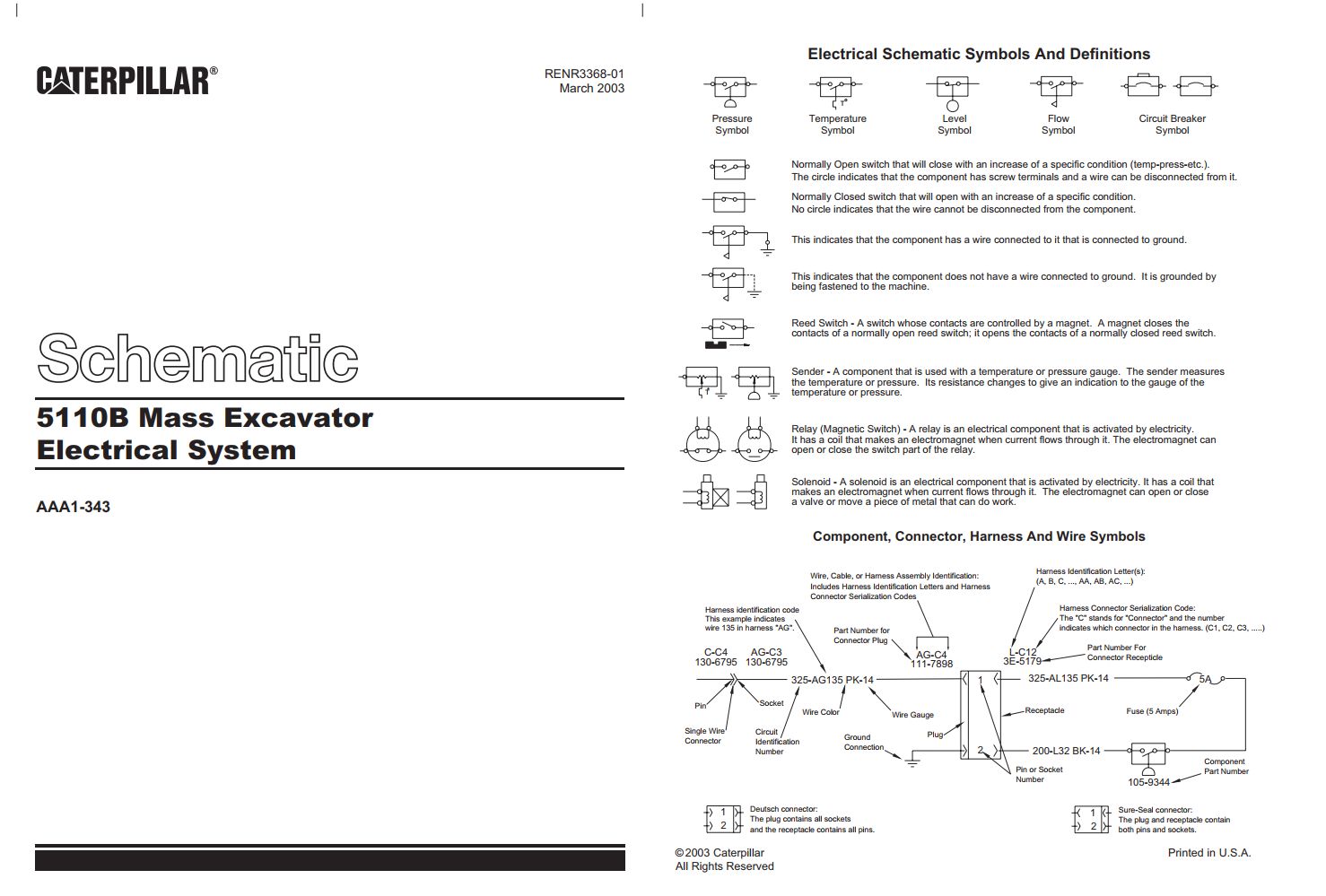 CAT Excavator 5110B Mass Electrical Hydraulic Schematic (1)