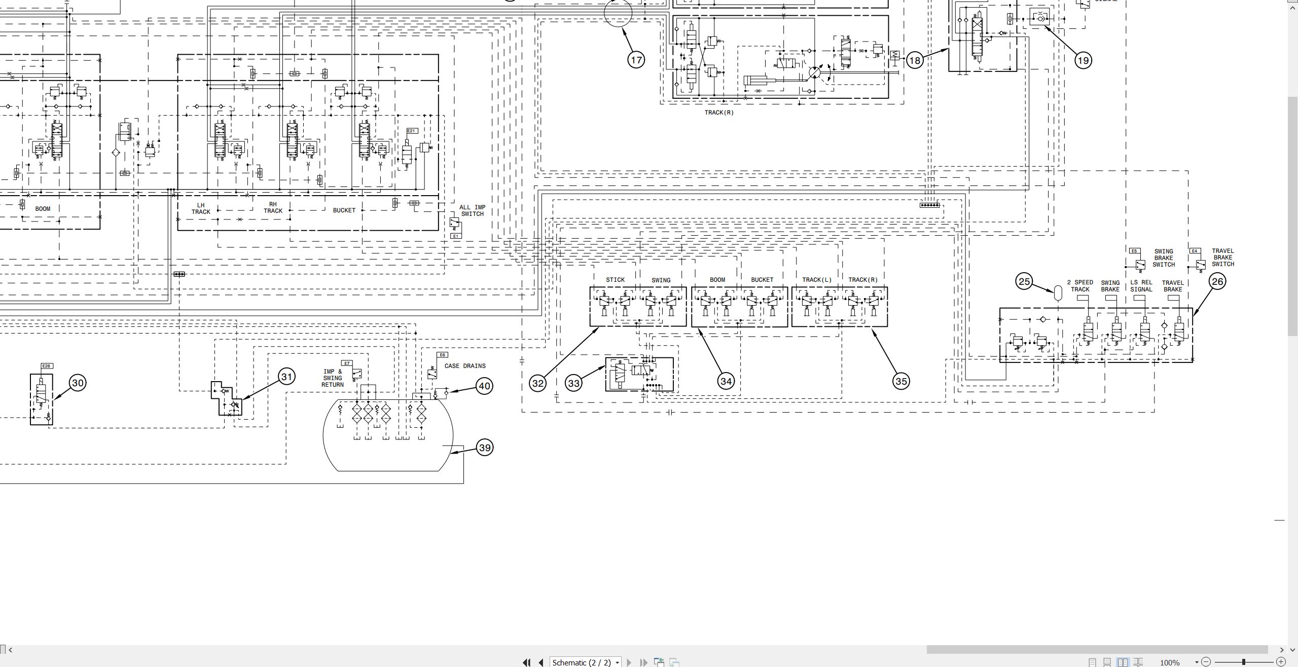 CAT Excavator 5110B Mass Electrical Hydraulic Schematic (3)