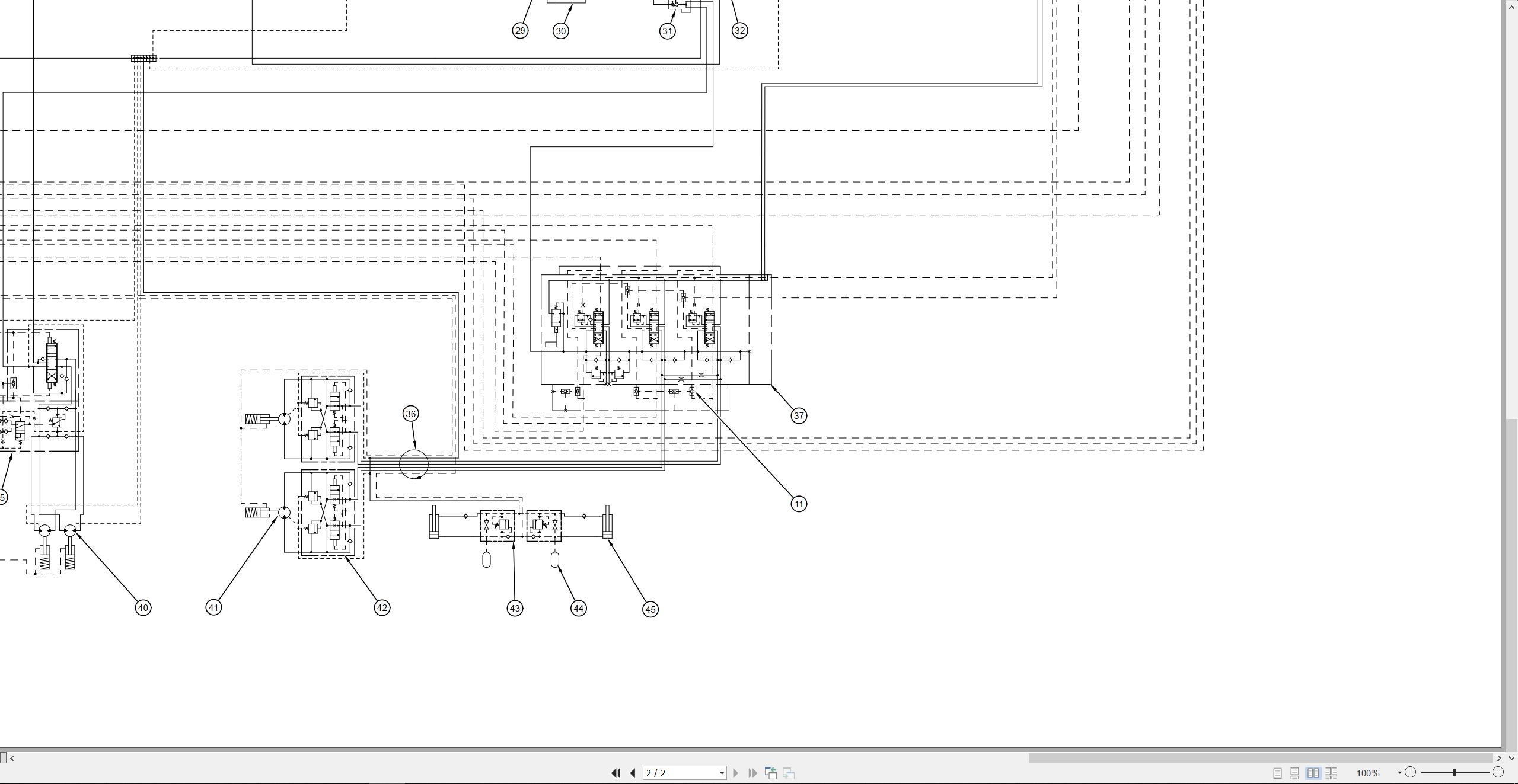 CAT Excavator 5130B Electrical Hydraulic Schematic (2)