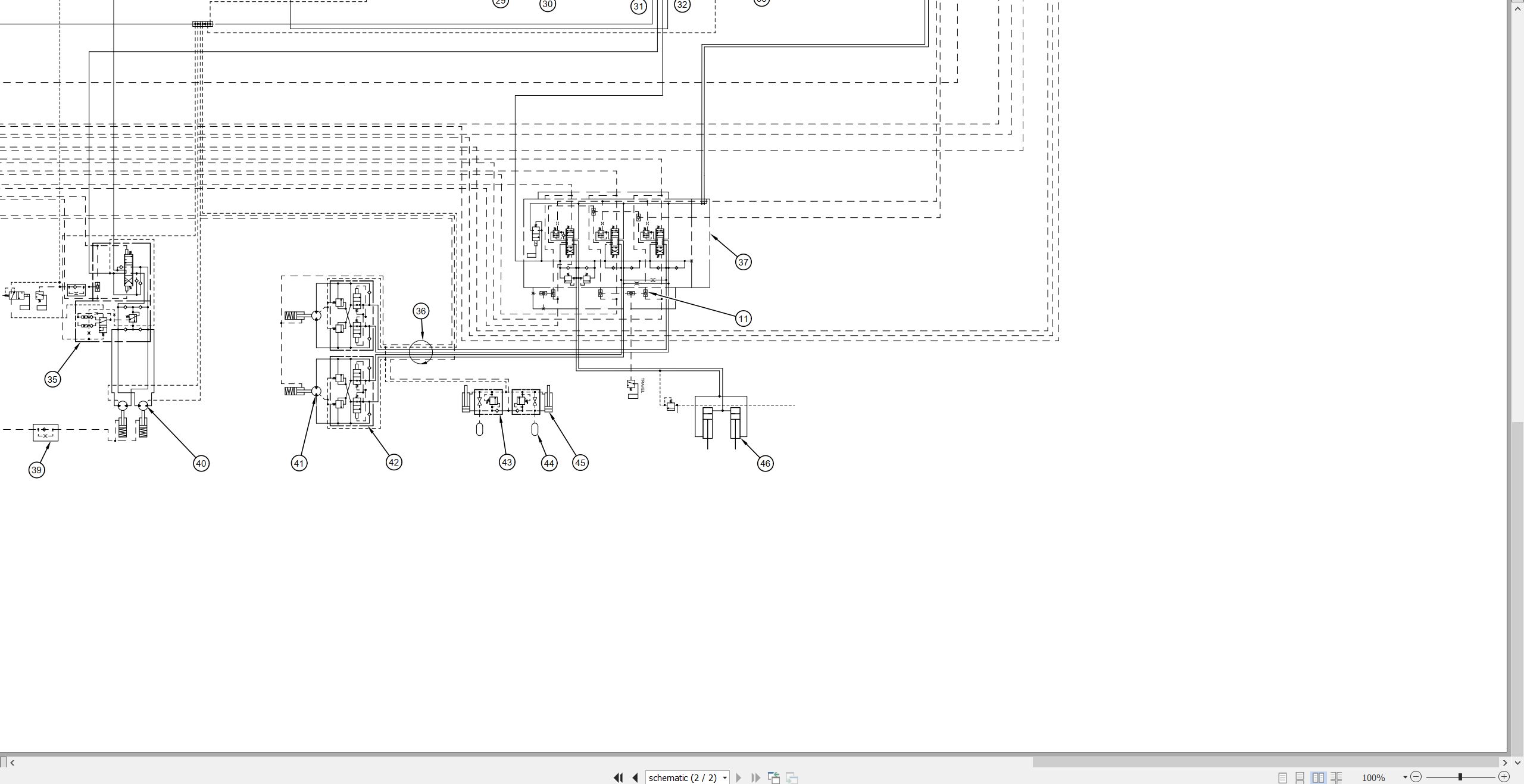 CAT Excavator 5130B Electrical Hydraulic Schematic (3)