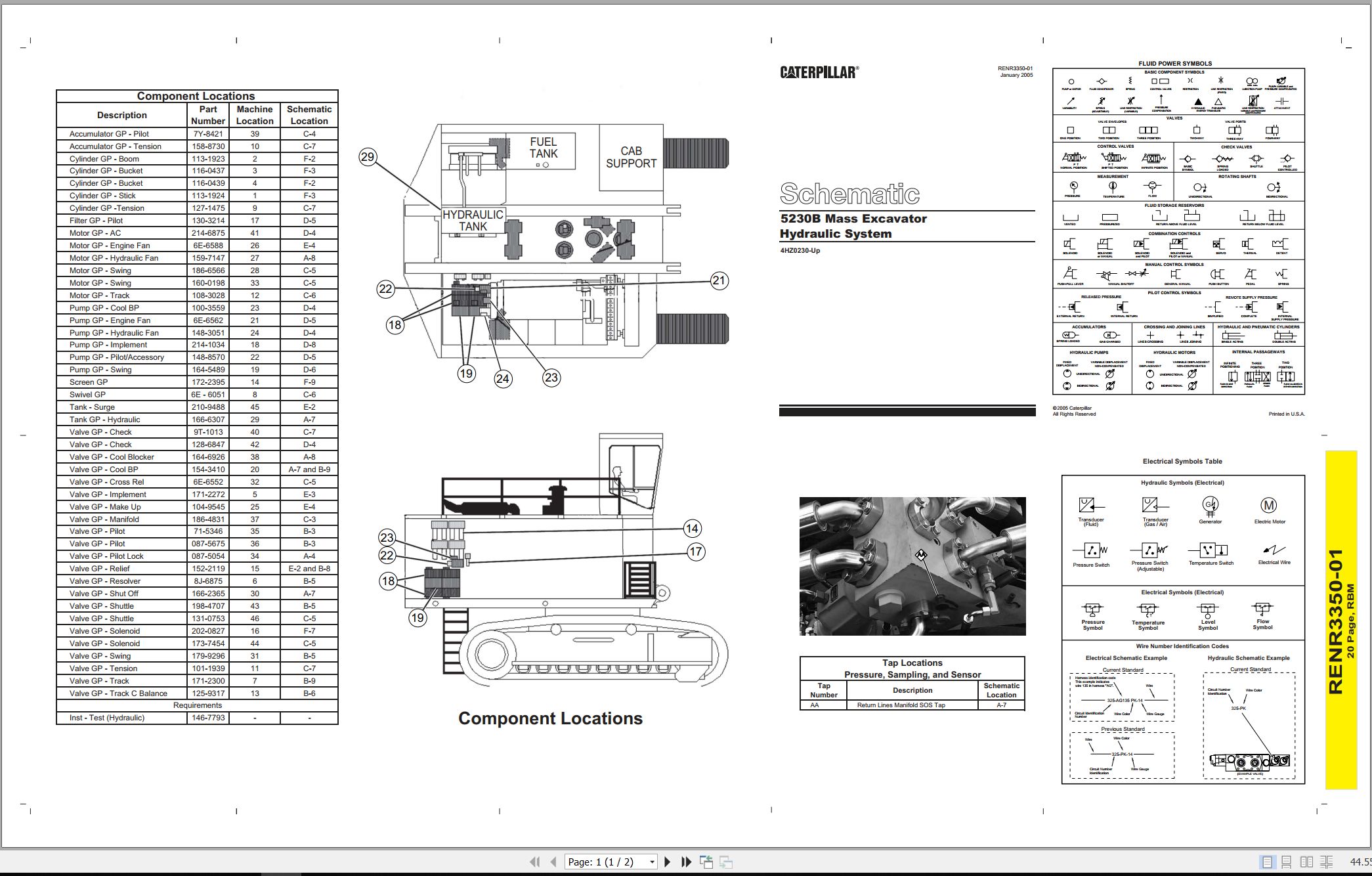 CAT Excavator 5230B Mass Hydraulic Schematic (1)