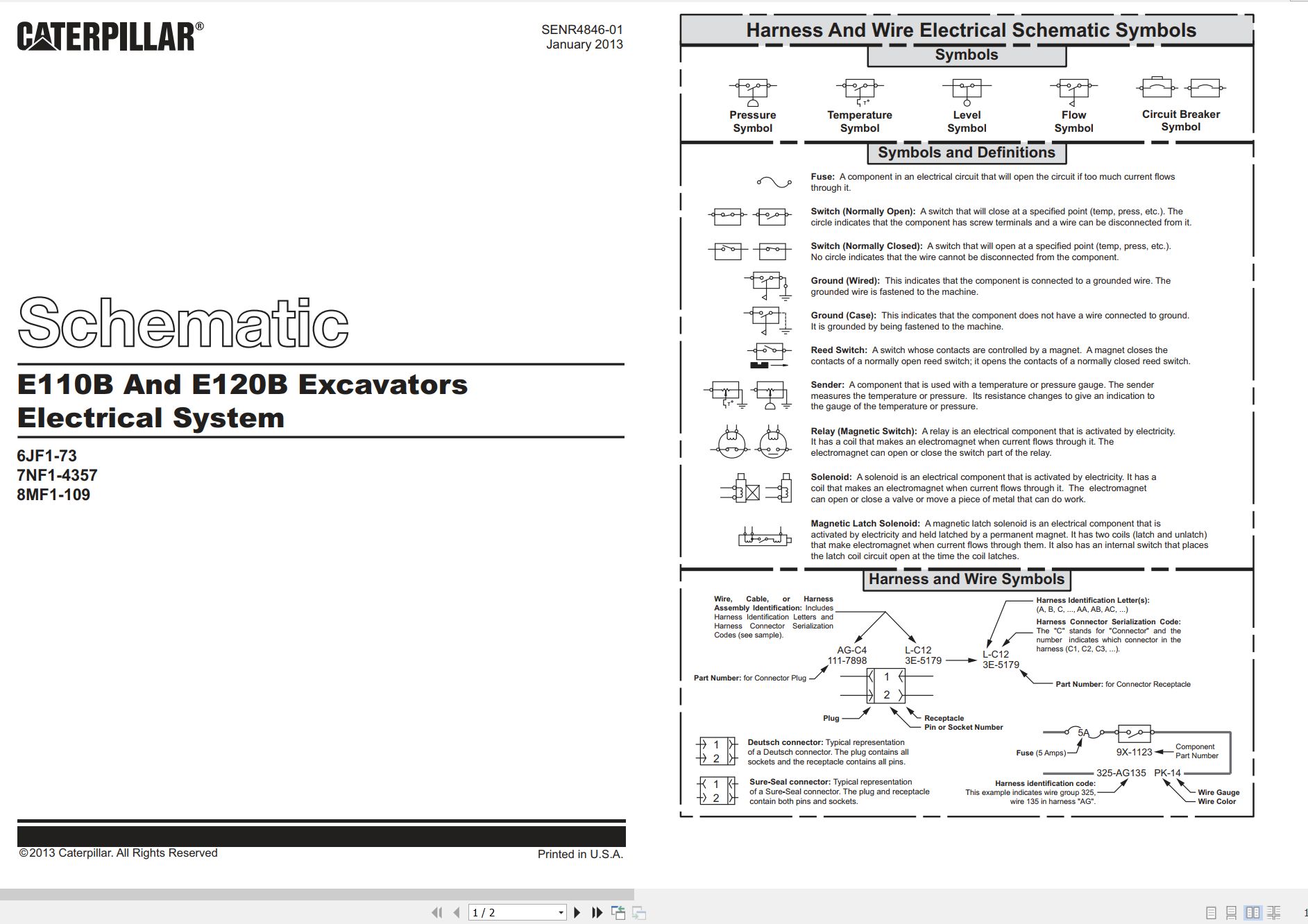 CAT Excavator E110B Electrical Schematic (1)