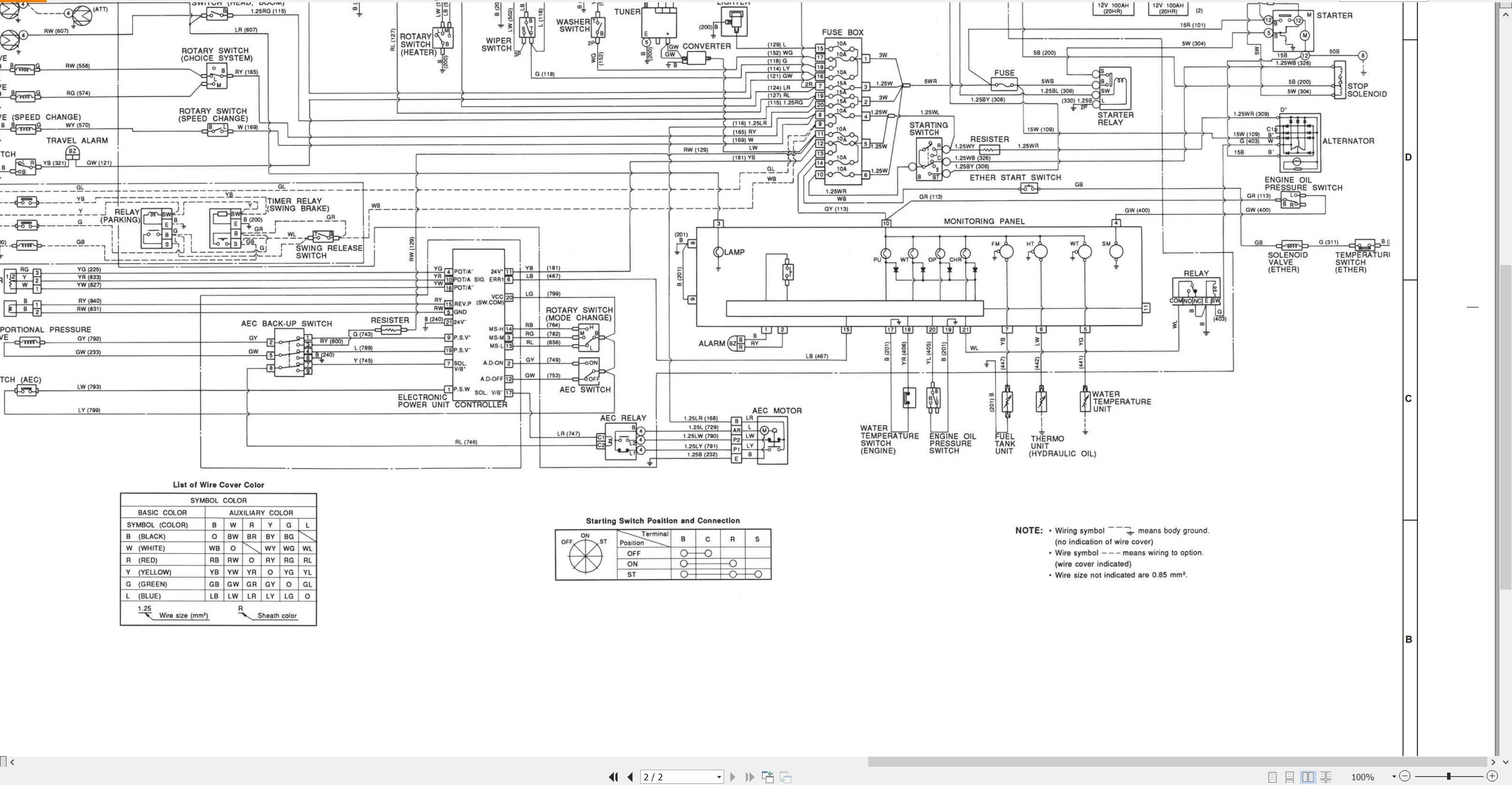 CAT Excavator E120B Electrical Hydraulic Schematic (2)