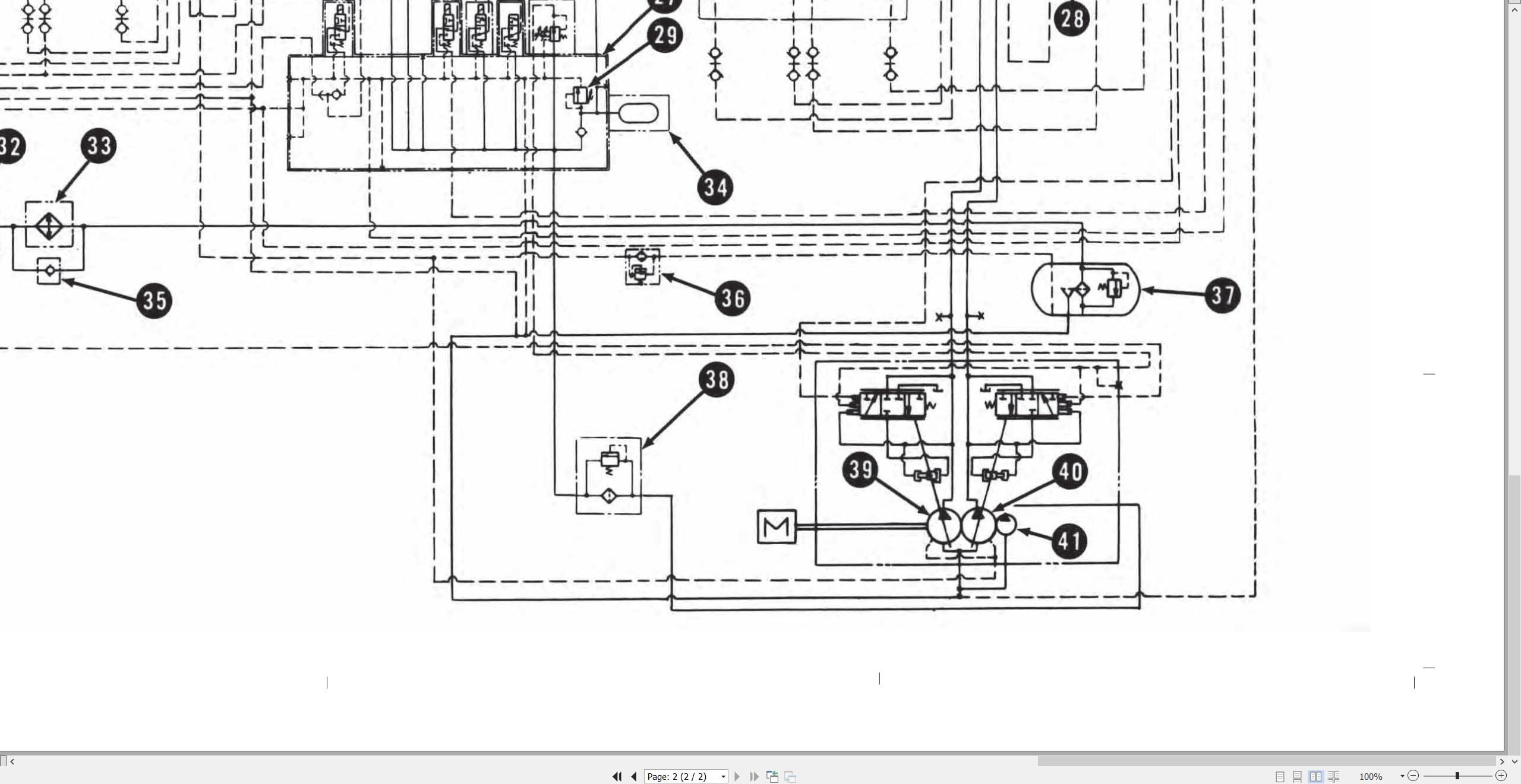 CAT Excavator E240C EL240C Hydraulic Schematic SENR6063 00 1992 (2)