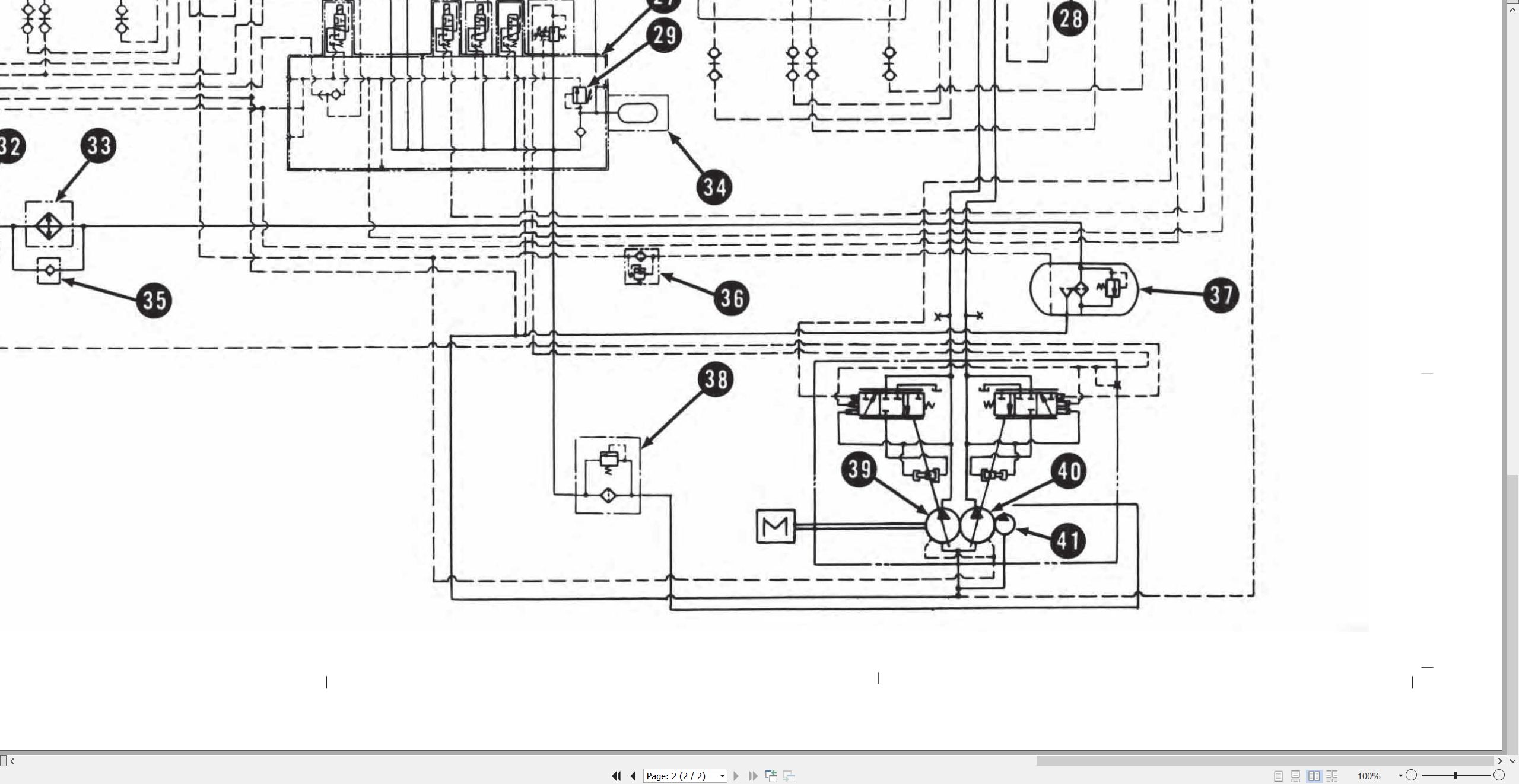 CAT Excavator EL240C Hydraulic Schematic SENR6063 00 1992 (2)