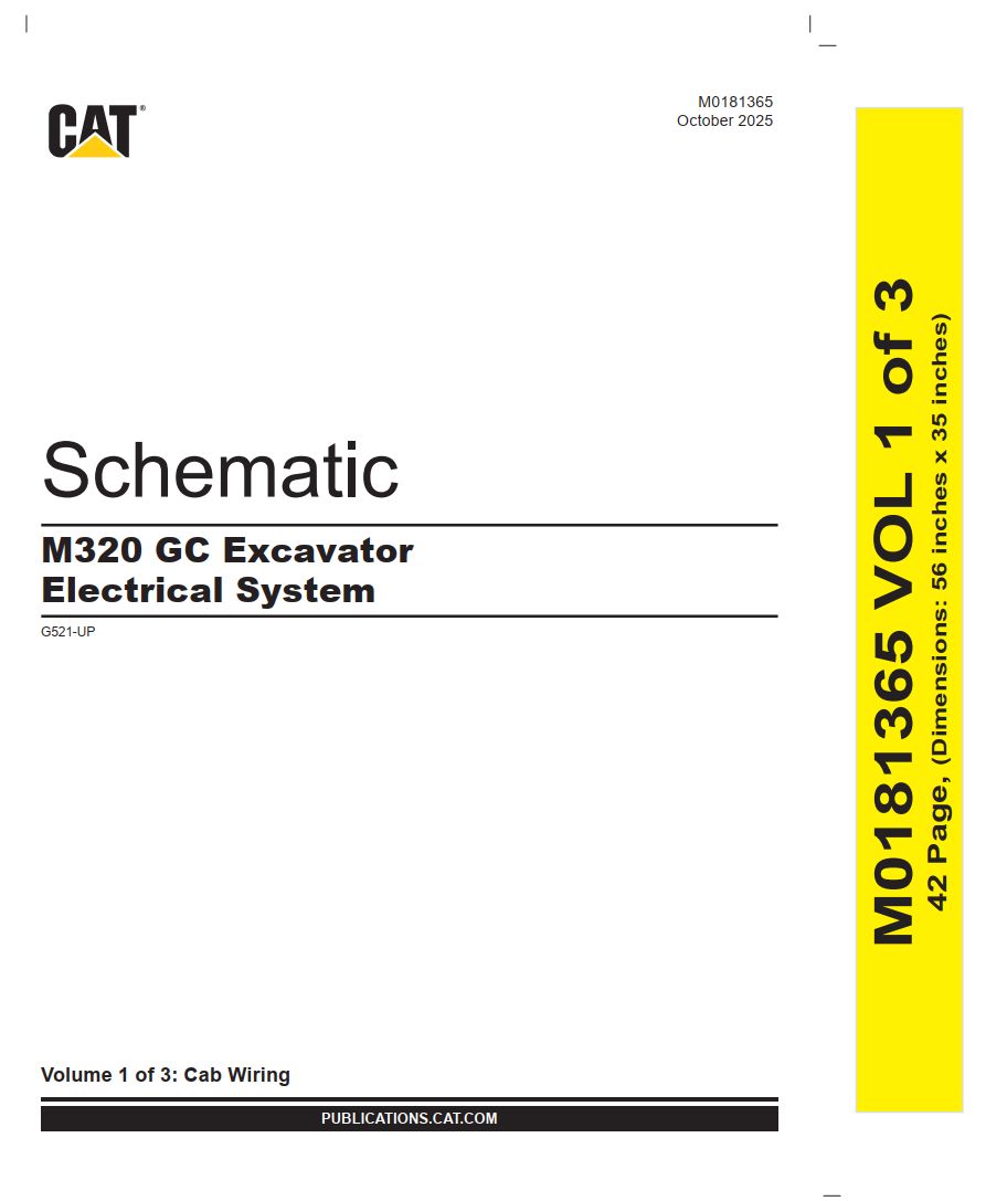 CAT Excavator M320 GC Electrical Hydraulic Schematic (1)