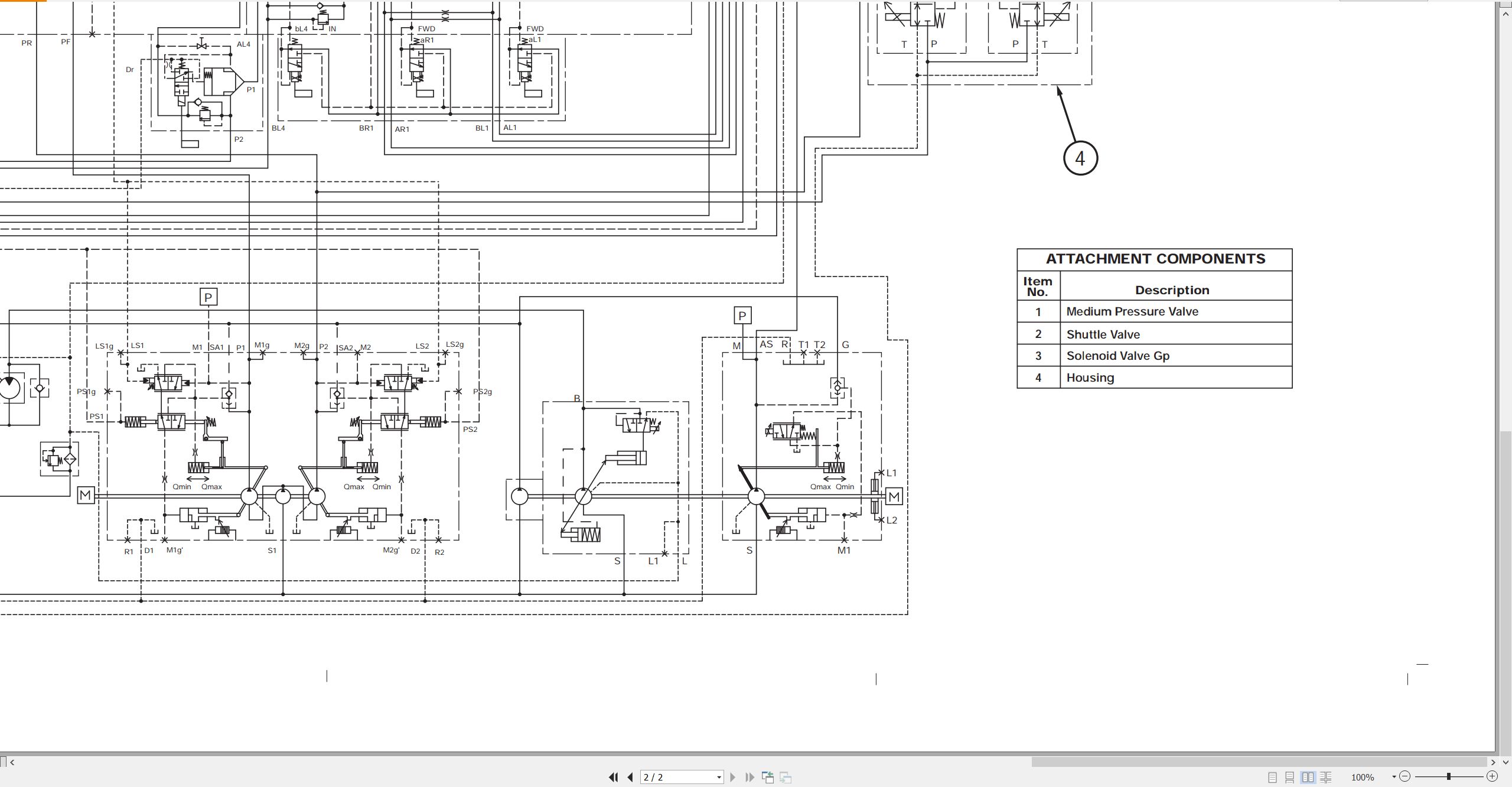 CAT Excavators 365B L 365B Hydraulic Schematic RENR7186 00 2007 (2)