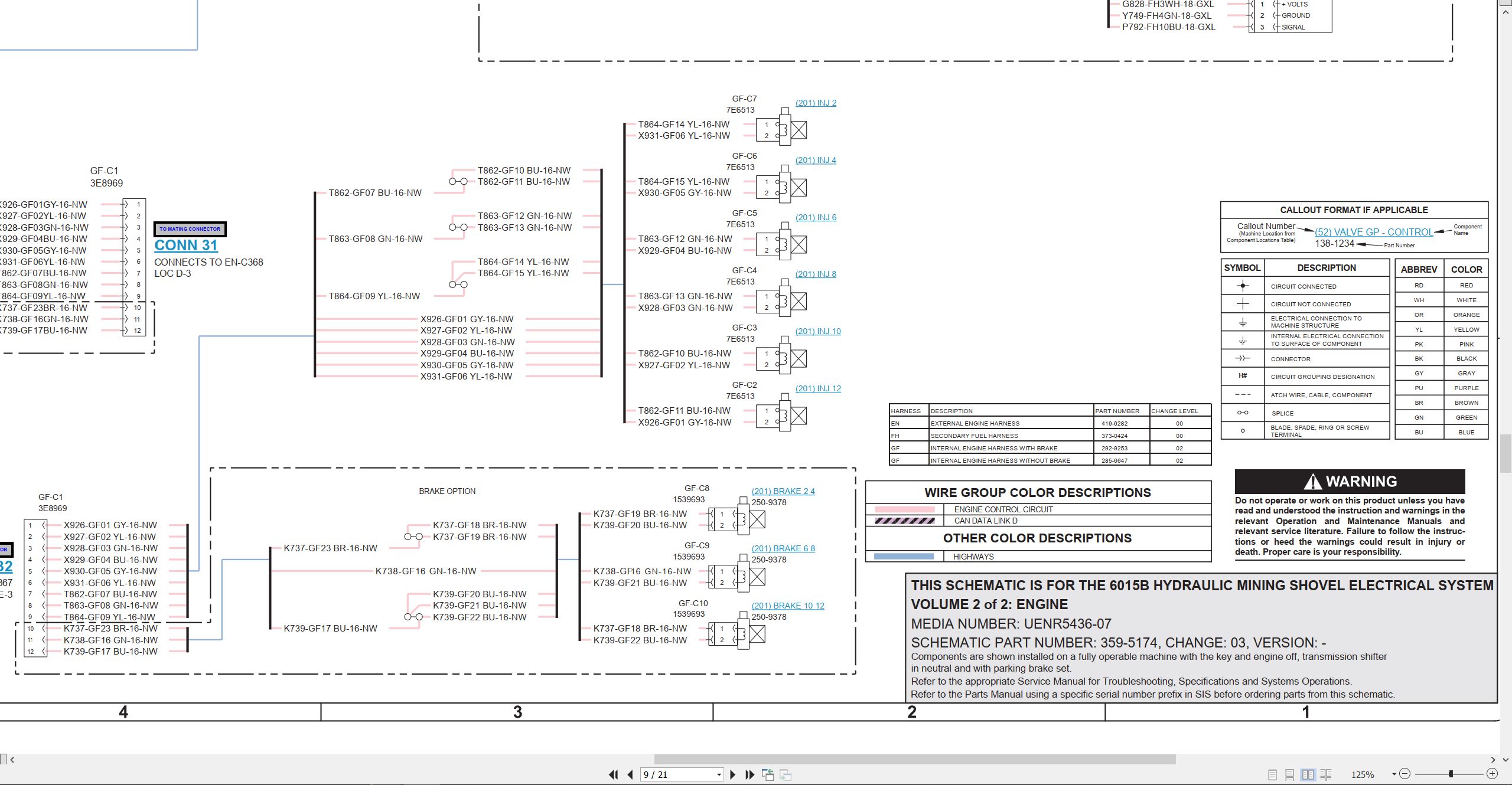 CAT Expanded Mining Products 6015B Electrical Schematic Hydraulic Schematic (2)