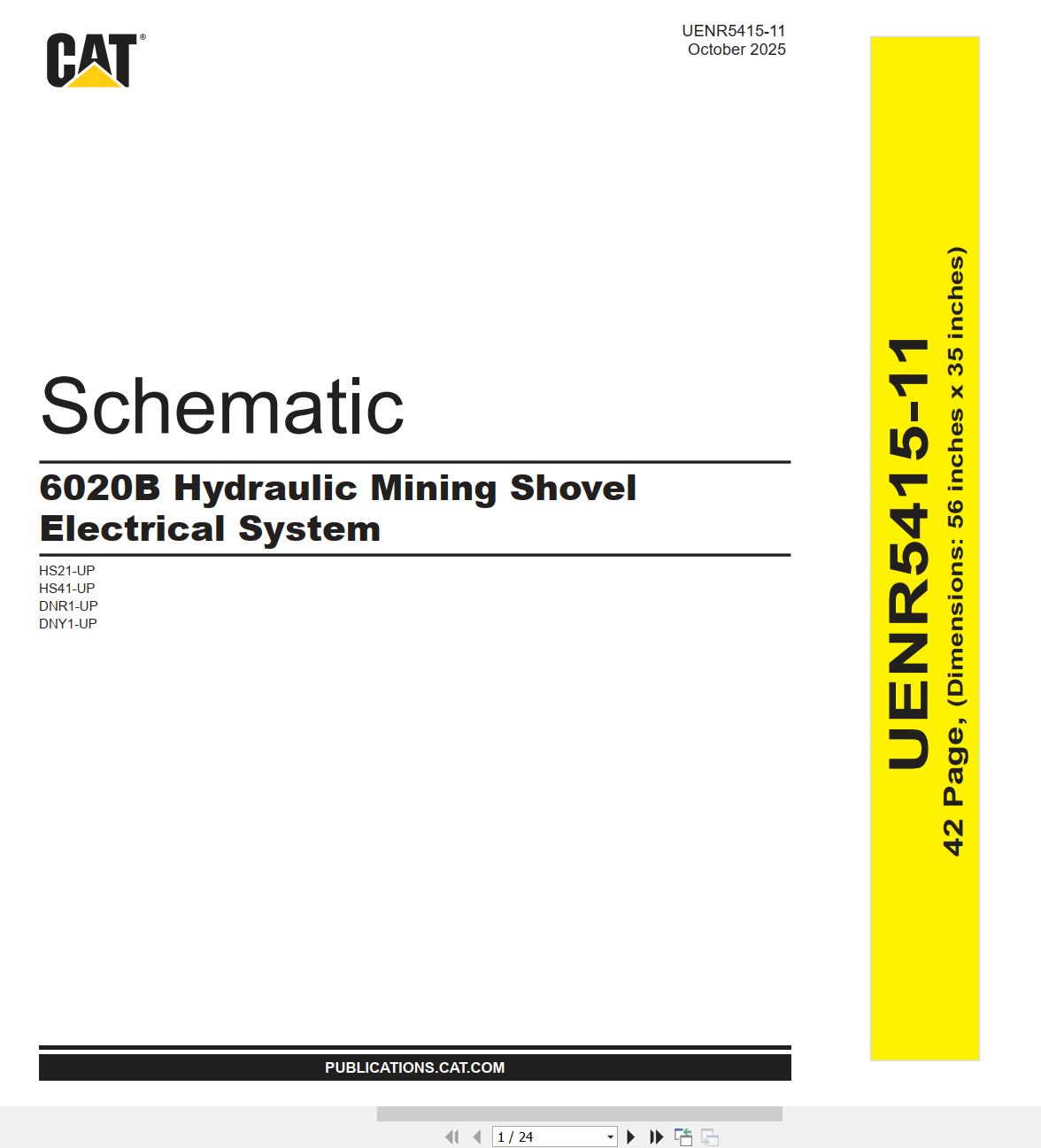 CAT Expanded Mining Products 6020B Electrical Hydraulic Schematic (1)