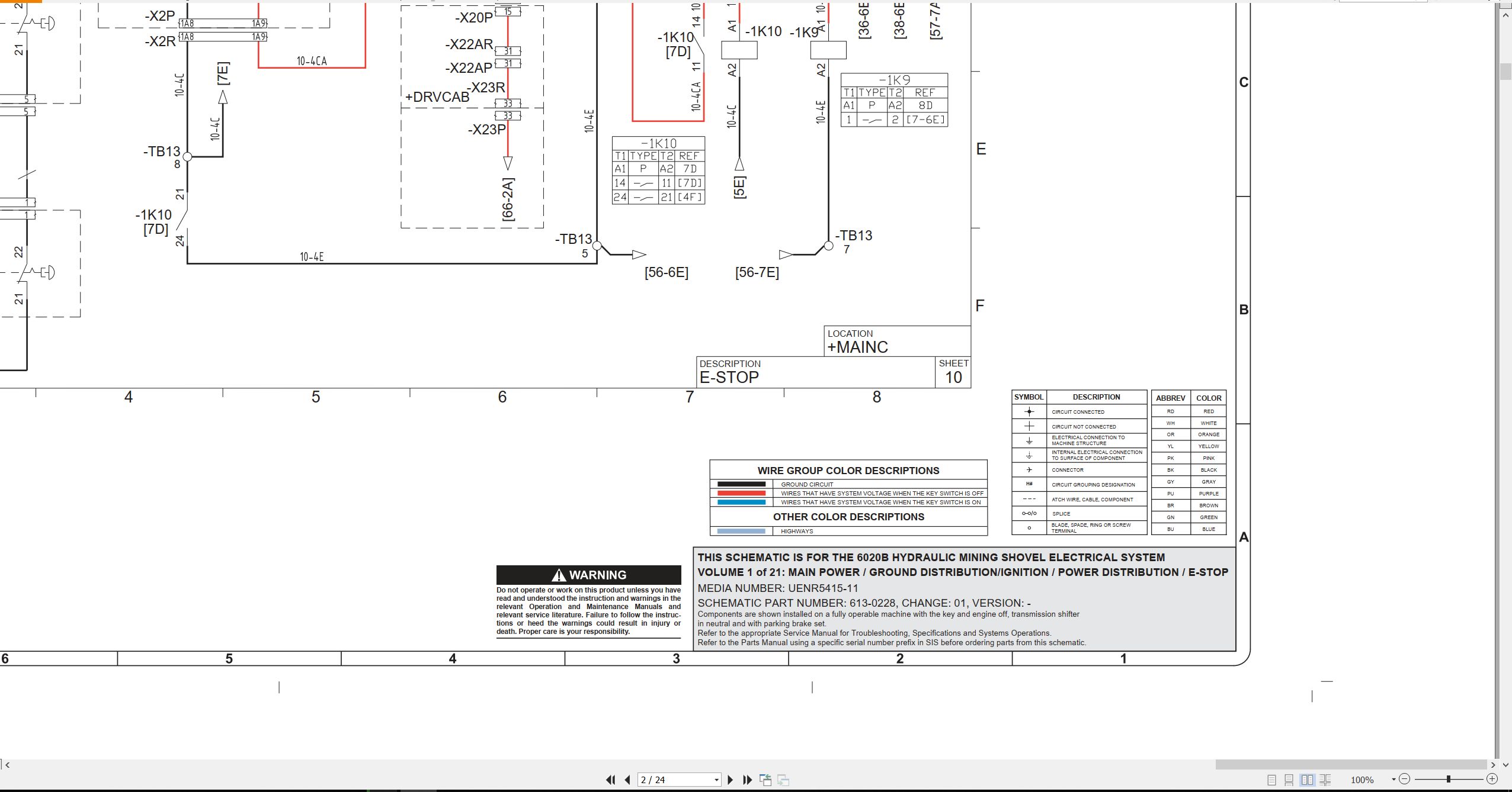 CAT Expanded Mining Products 6020B Electrical Hydraulic Schematic (2)