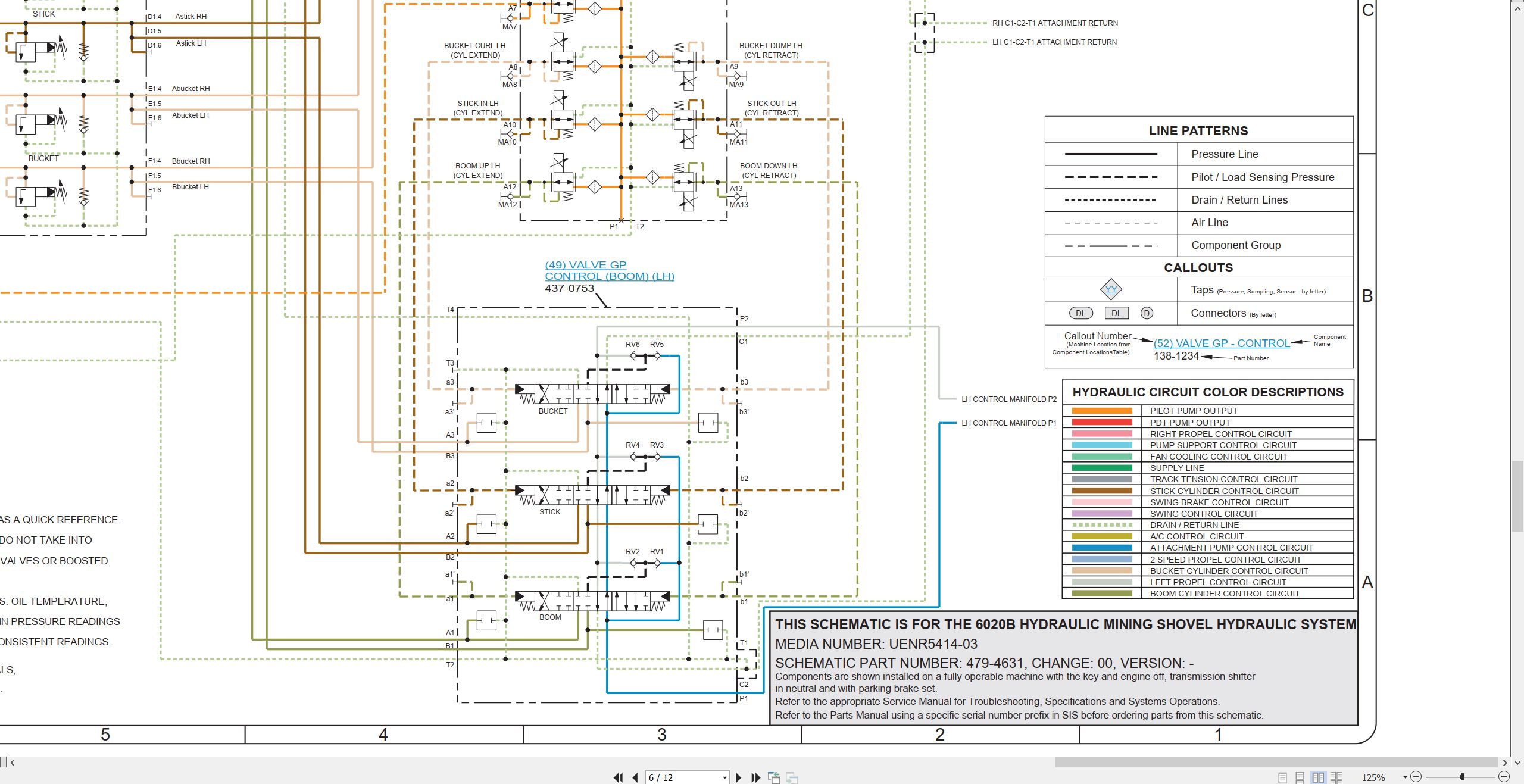 CAT Expanded Mining Products 6020B Electrical Hydraulic Schematic (3)