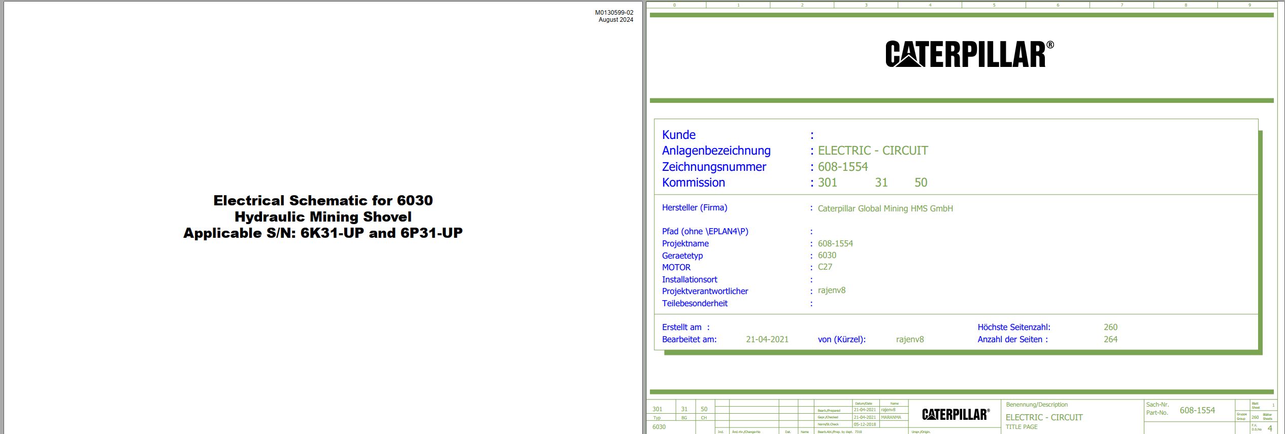CAT Expanded Mining Products 6030 Electrical Hydraulic Schematic (1)