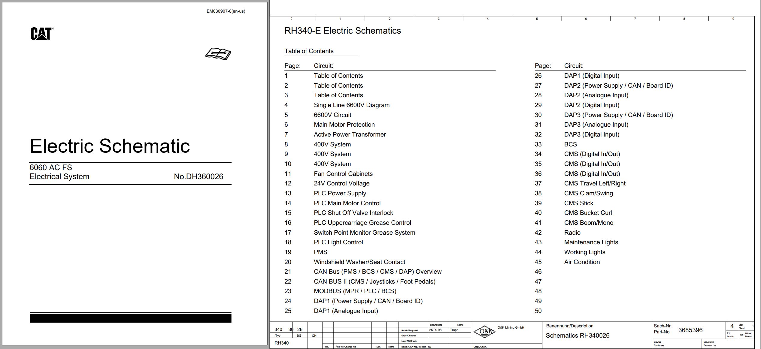 CAT Expanded Mining Products 6060 AC Electrical Hydraulic Schematic (1)