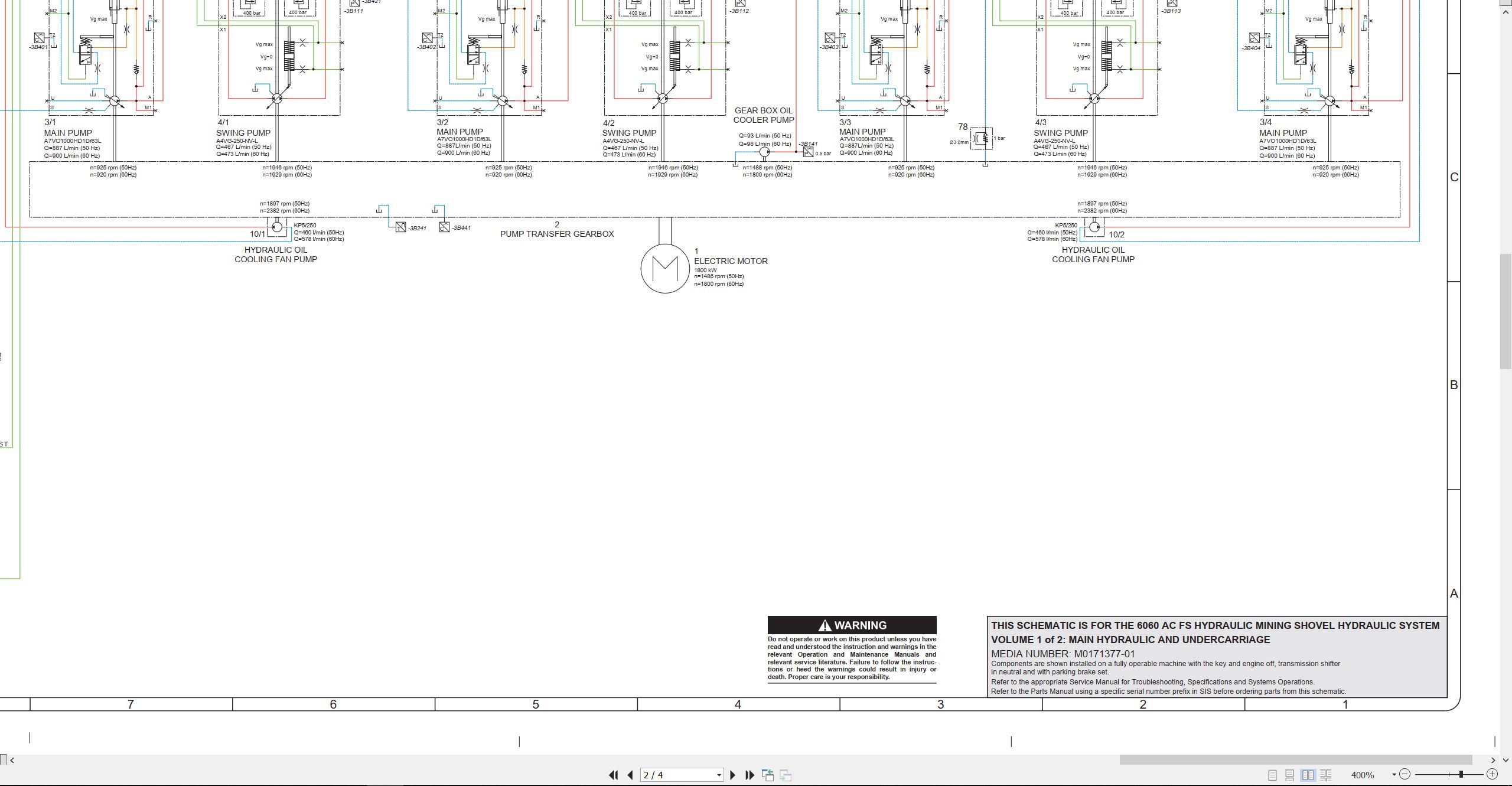 CAT Expanded Mining Products 6060 AC Electrical Hydraulic Schematic (3)