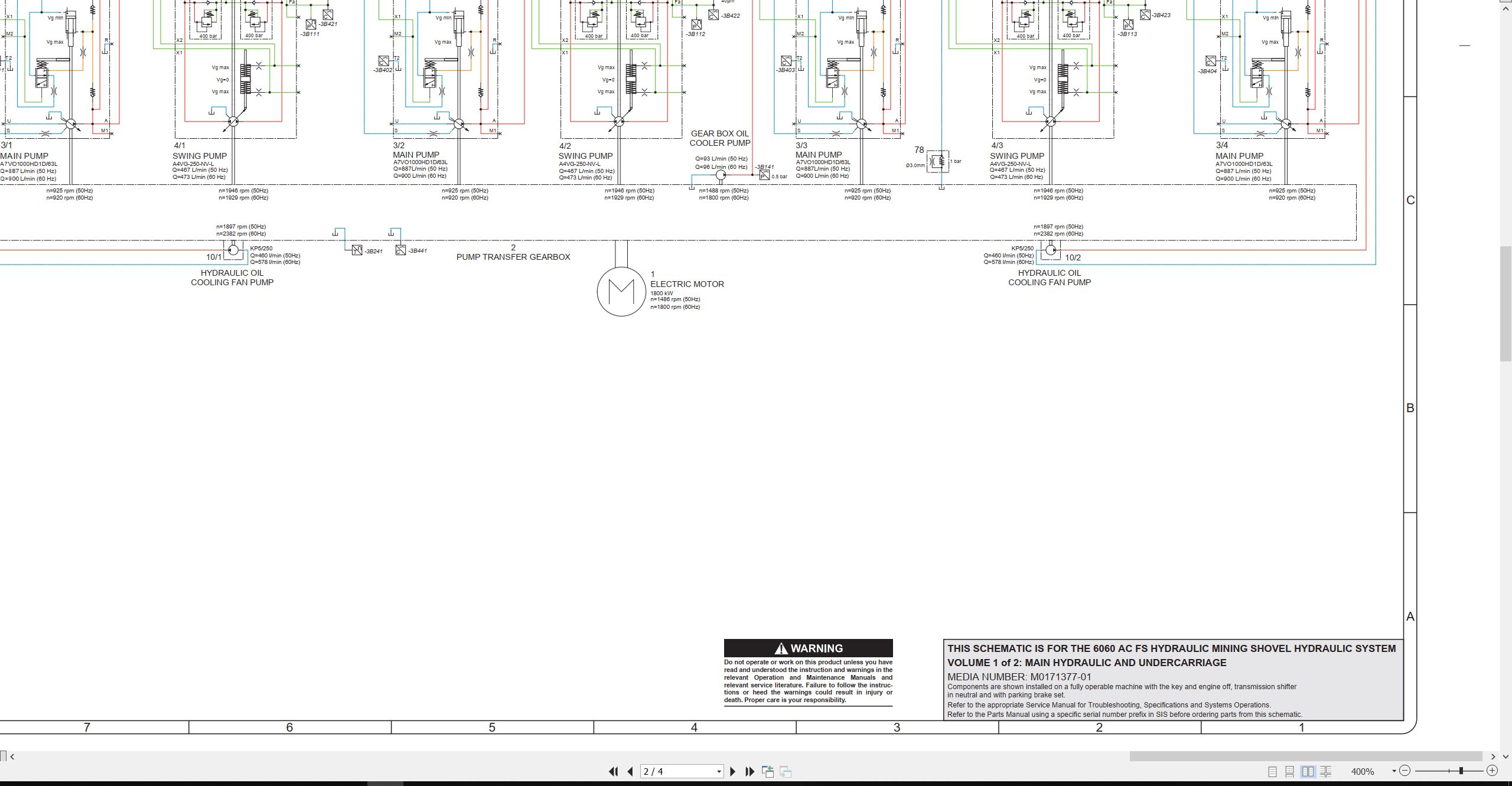 CAT Expanded Mining Products 6060 FS Electrical Hydraulic Schematic (3)