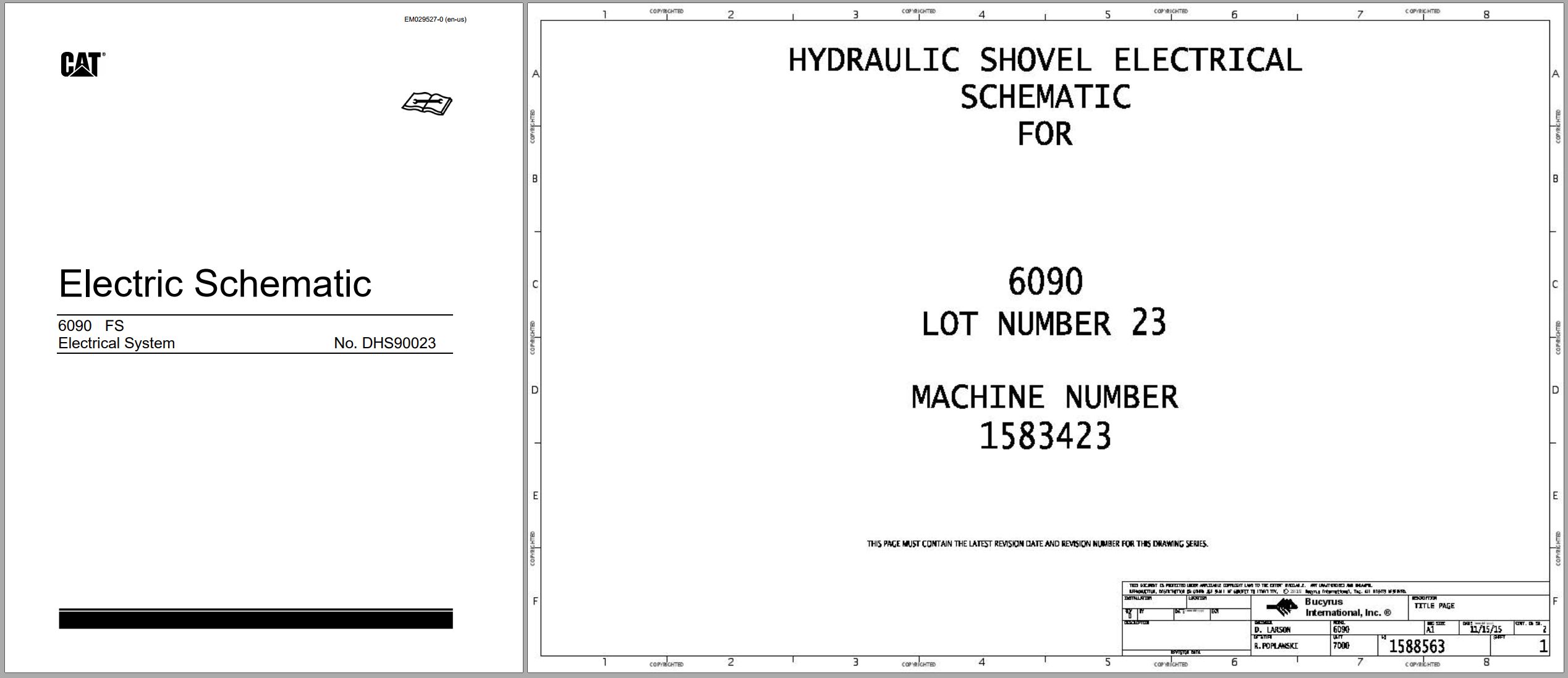 CAT Expanded Mining Products 6090 FS Electrical Hydraulic Schematic (1)