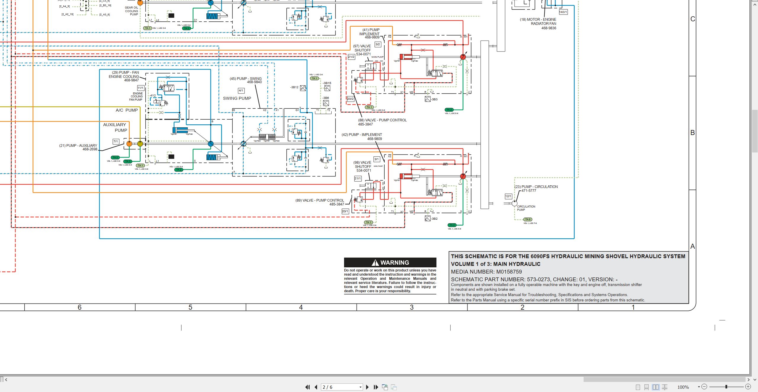 CAT Expanded Mining Products 6090 FS Electrical Hydraulic Schematic (3)