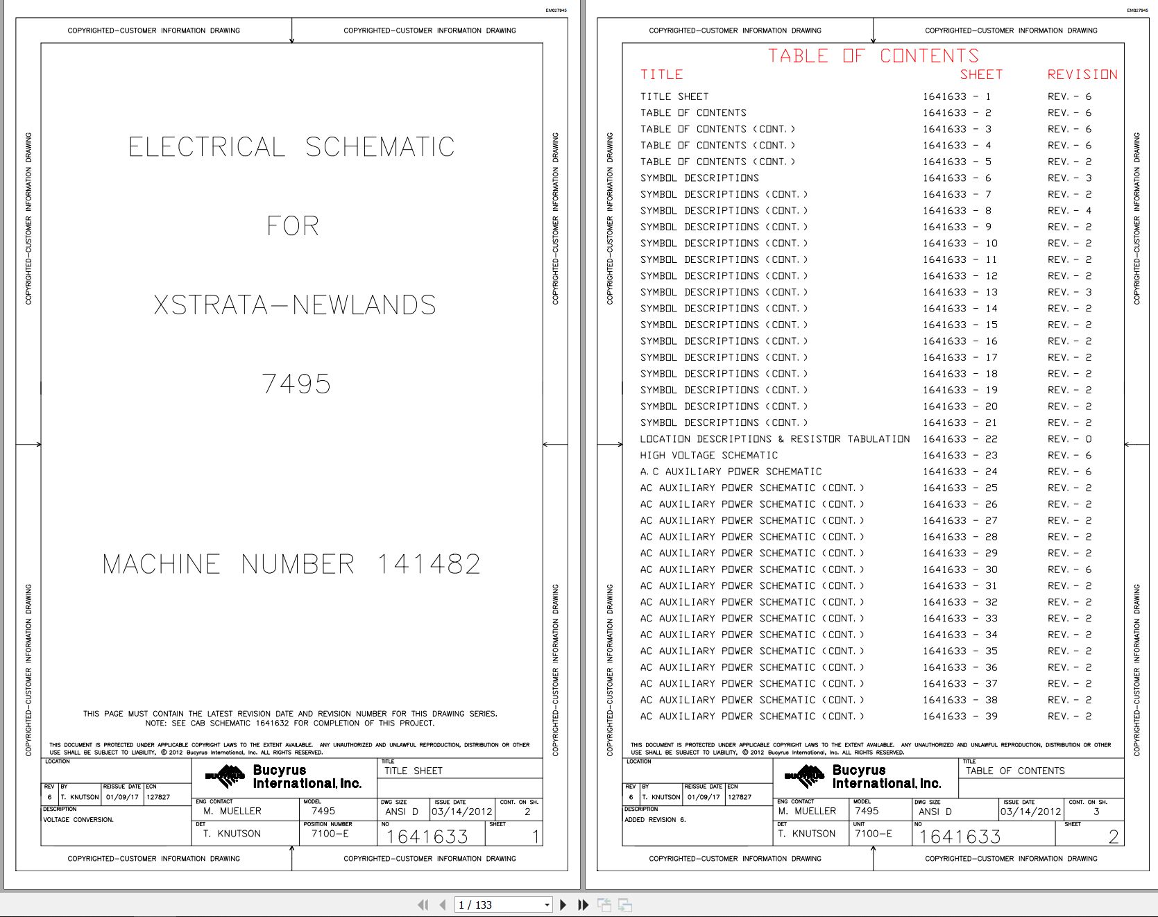 CAT Expanded Mining Products 7495 Air Cab Electrical Hydraulic Schematic (1)