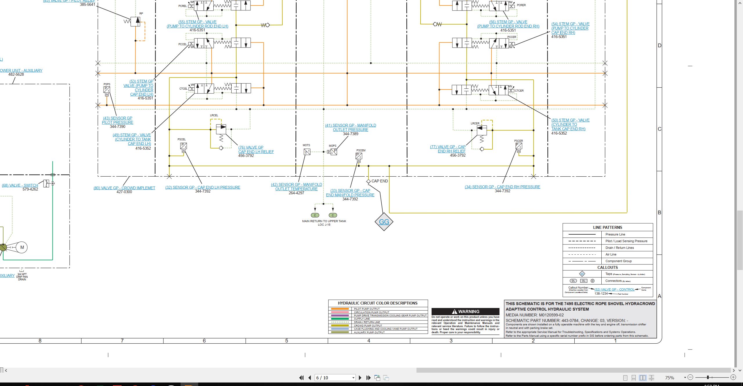 CAT Expanded Mining Products 7495 Air Cab Electrical Hydraulic Schematic (3)