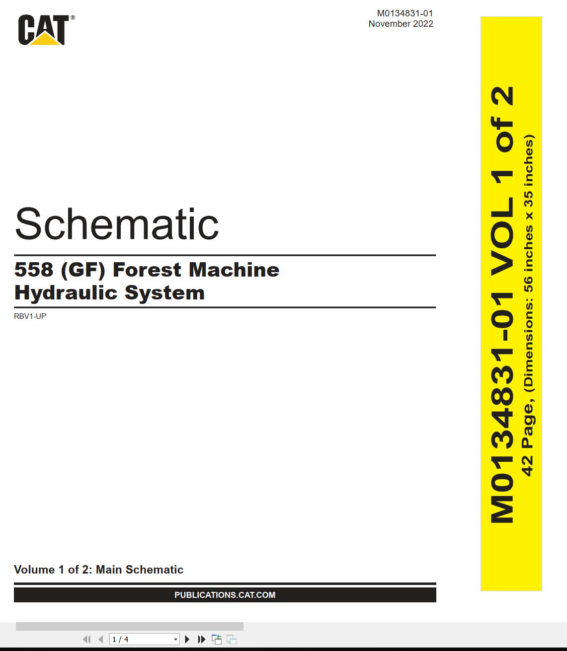 CAT Forest Machine 558 GF Hydraulic Schematic M0134831 01 2022 (1)